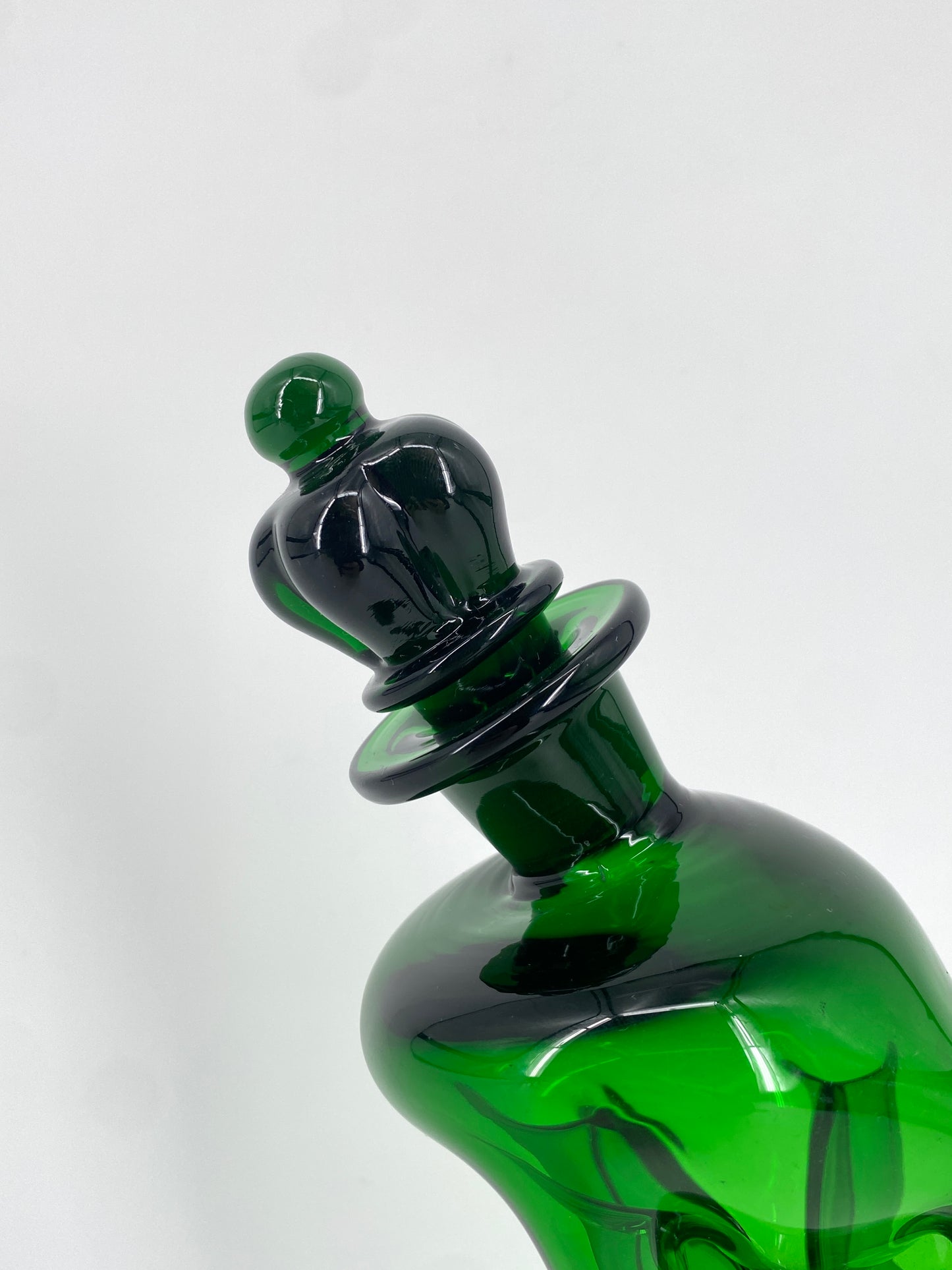 "Betrunkener Dekanter" Kluk Kluk von Jacob Bang für Holmegaard, Dänemark 1970er