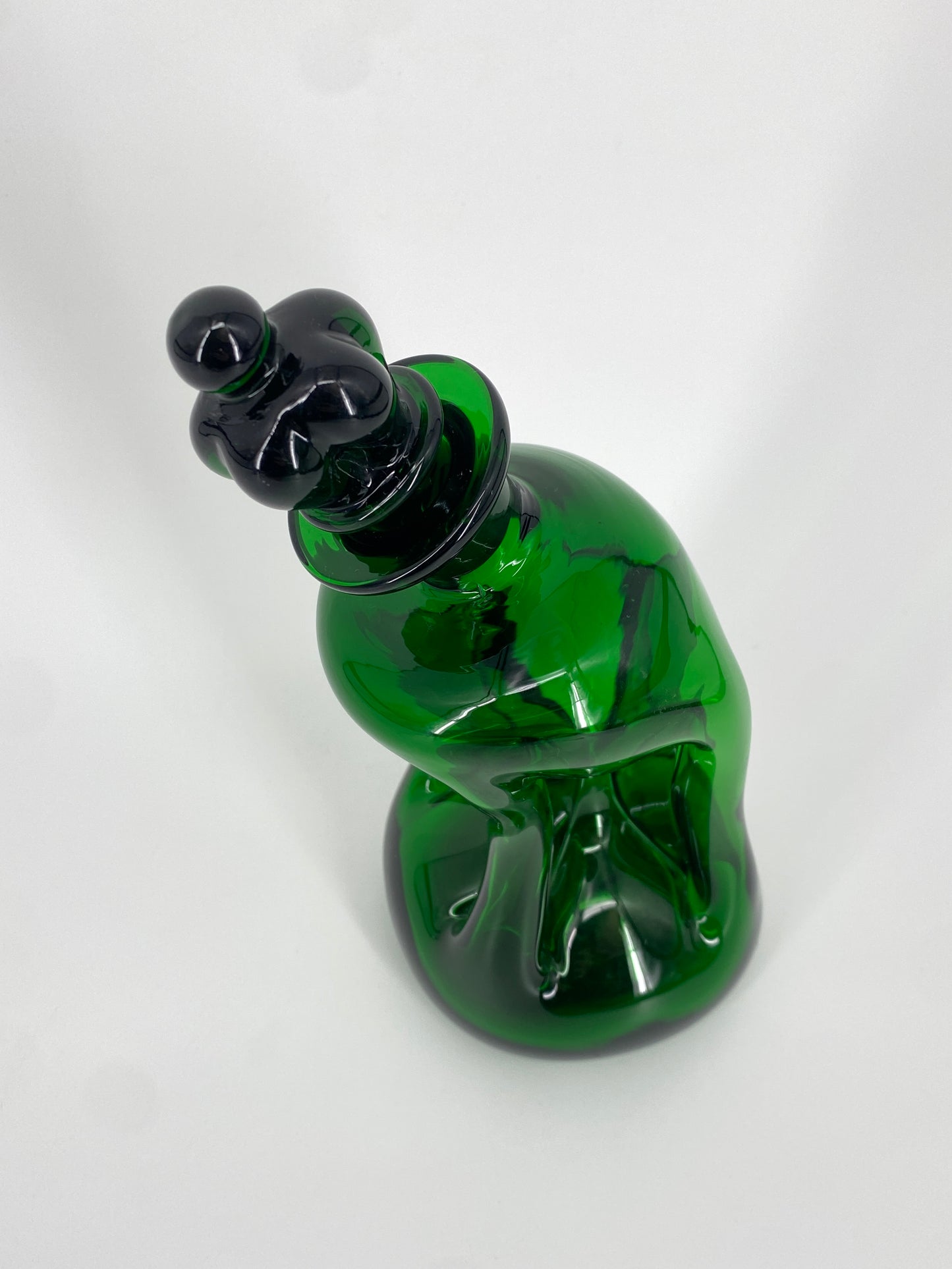 "Betrunkener Dekanter" Kluk Kluk von Jacob Bang für Holmegaard, Dänemark 1970er