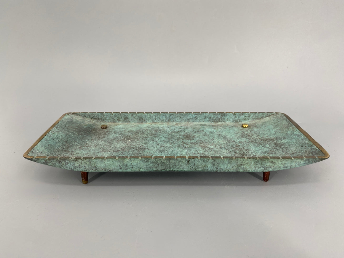 Schreibtischgarnitur aus Messing, 1950er/60er