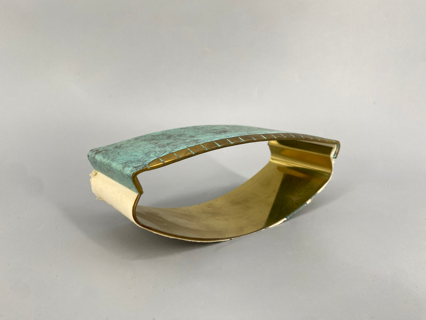 Schreibtischgarnitur aus Messing, 1950er/60er