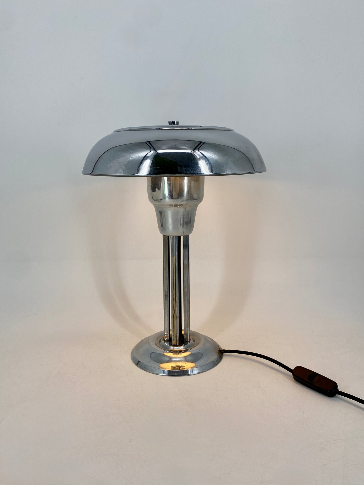 Pilzlampe aus Chrom, 30er