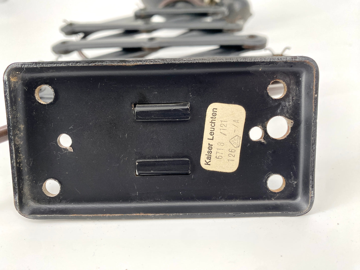 Bauhaus Scherenlampe "6718/121" von Christian Dell für Kaiser Leuchten, 1930er Jahre