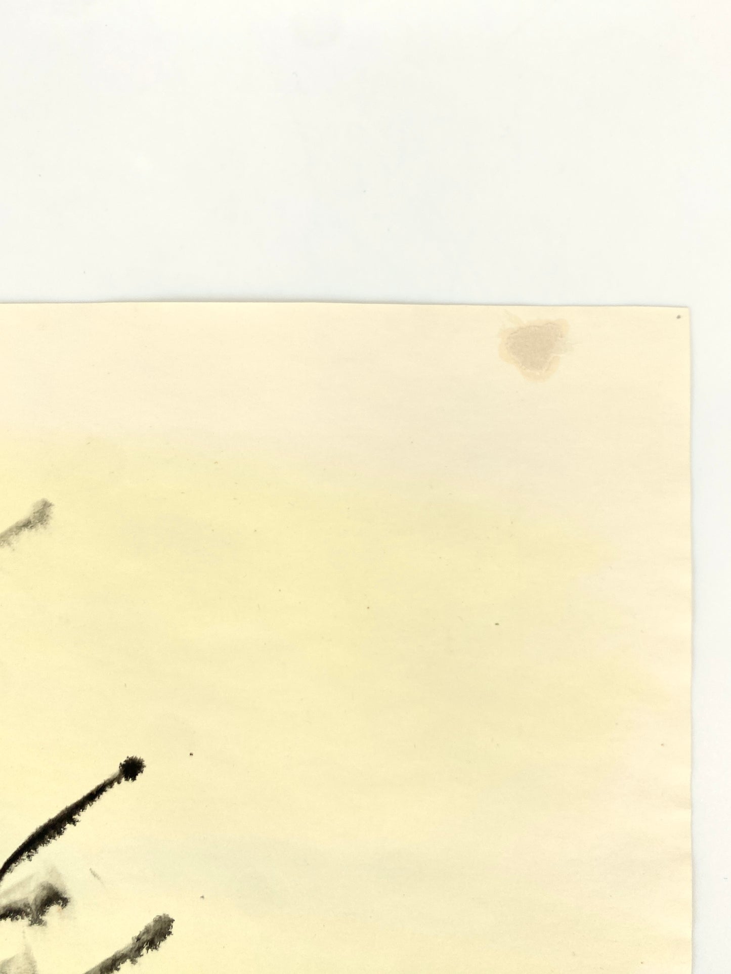 Lavierte Tusche-Zeichnung, abstrahierte Landschaft von 1960