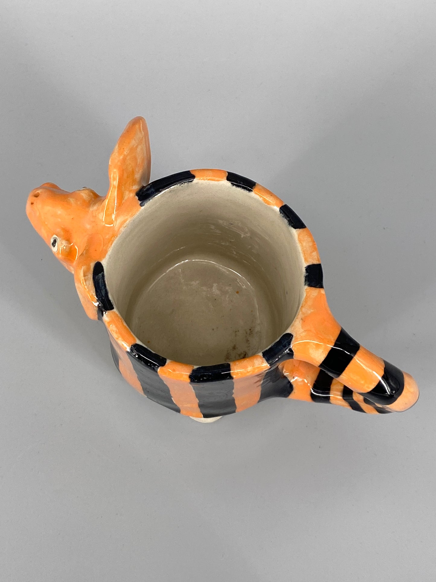 groteske Studiokeramik riesen Tasse / Vase als Tier
