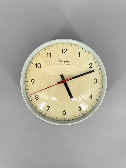 Glashütte elektrochron Wanduhr von Horst Giese, DDR, 1962