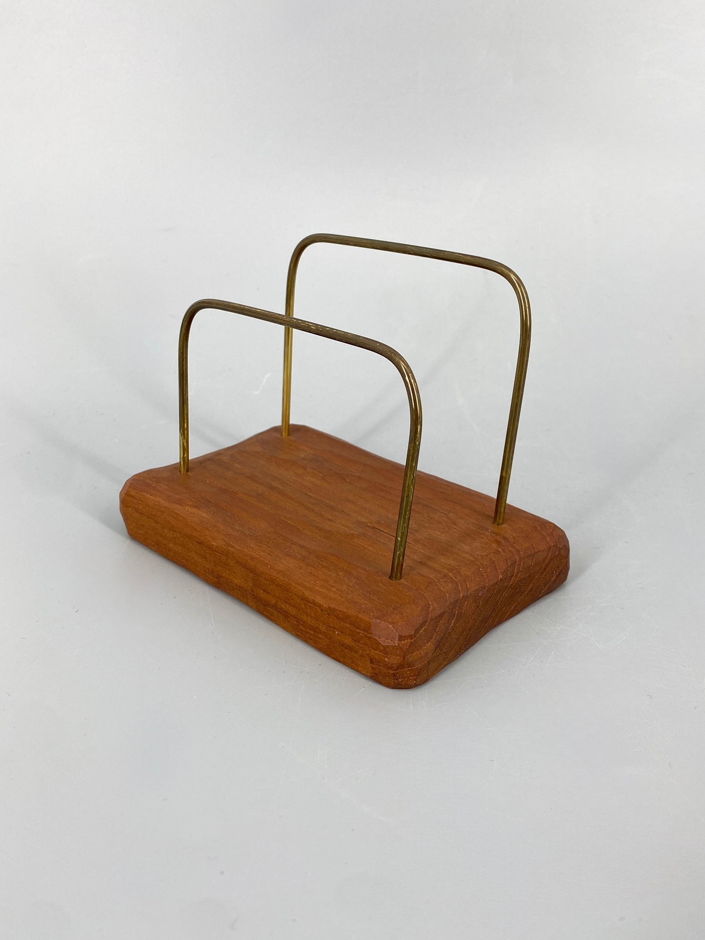 Briefhalter aus Teakholz, 1960er