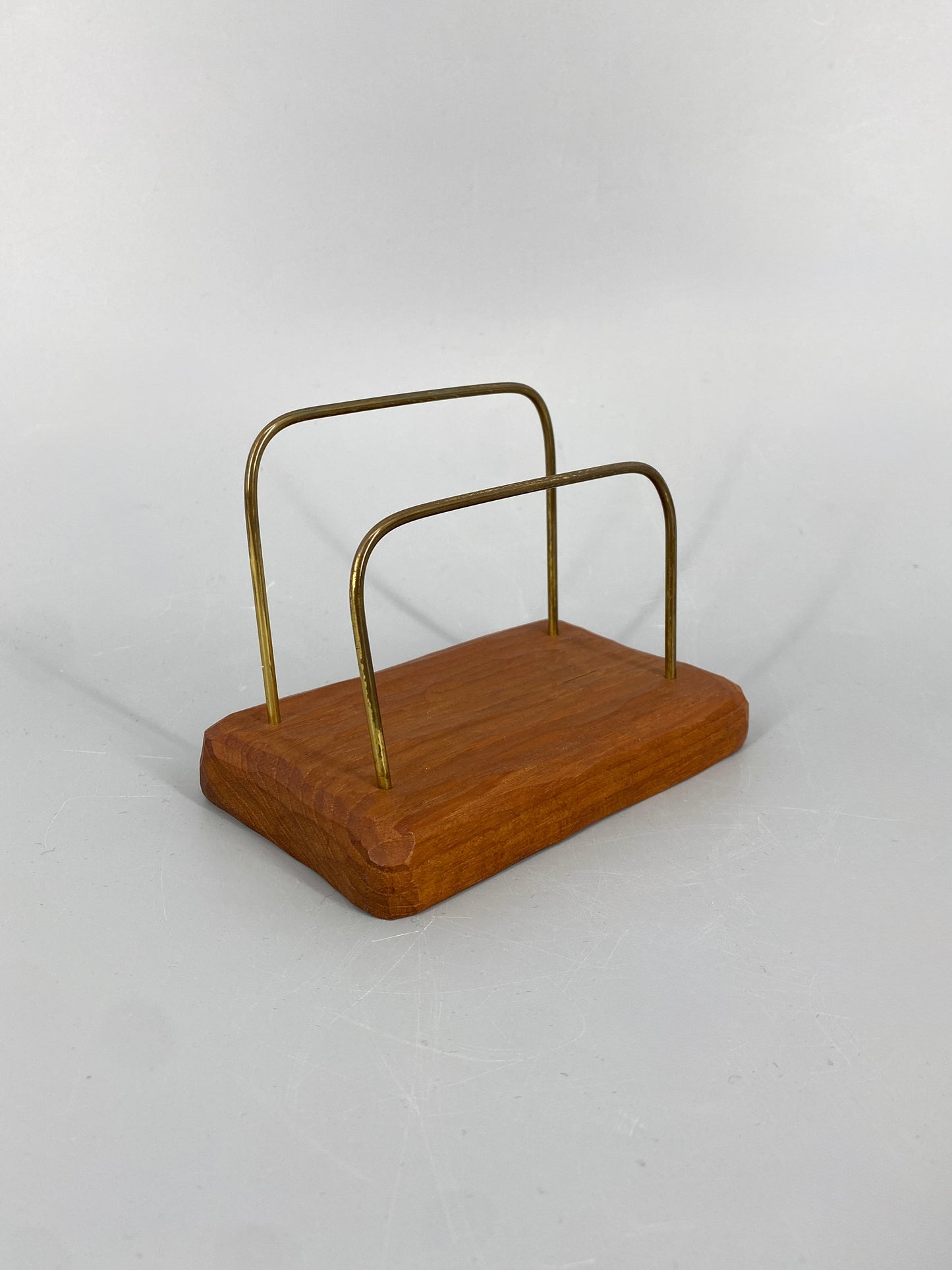 Briefhalter aus Teakholz, 1960er