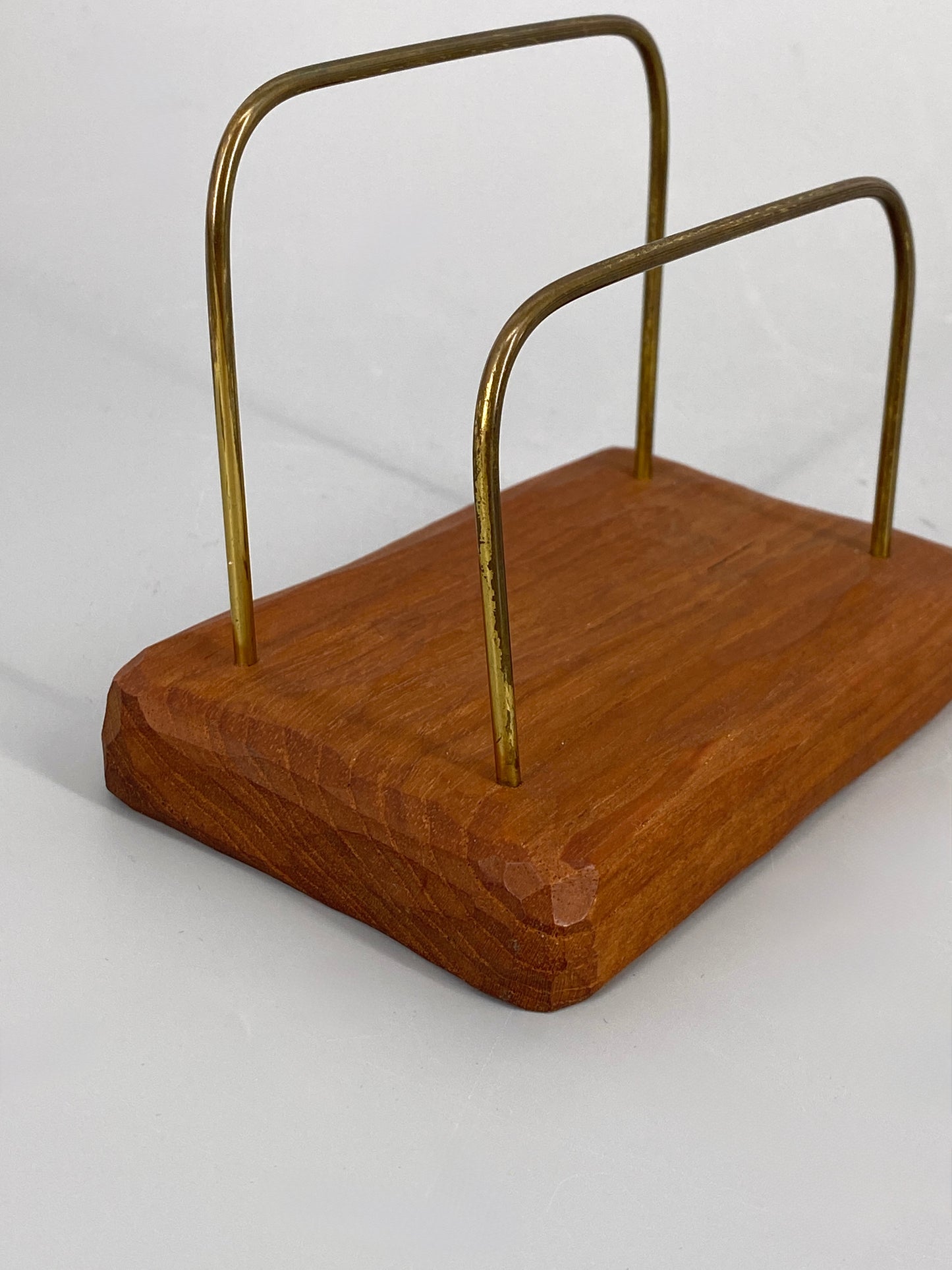 Briefhalter aus Teakholz, 1960er