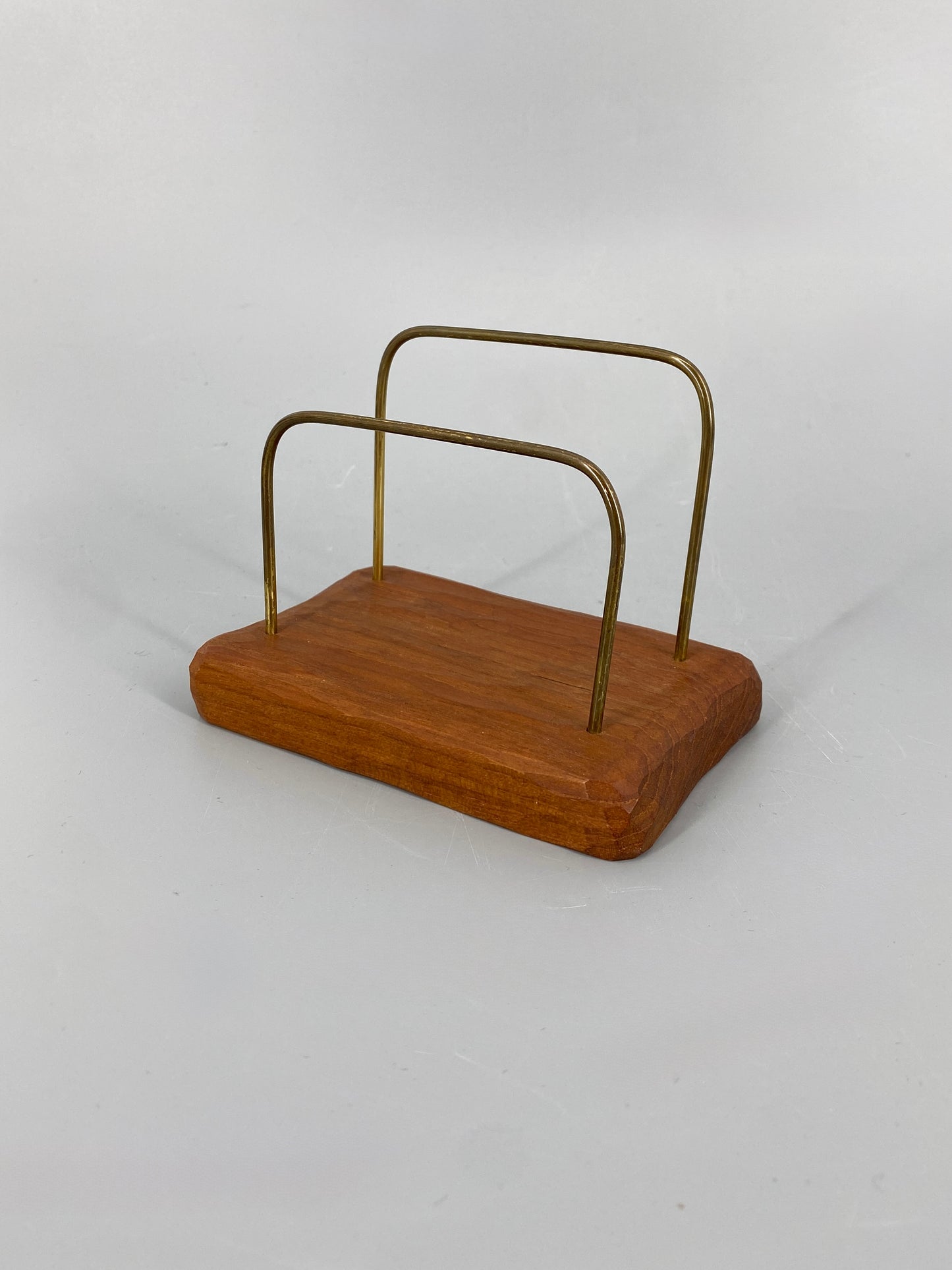 Briefhalter aus Teakholz, 1960er