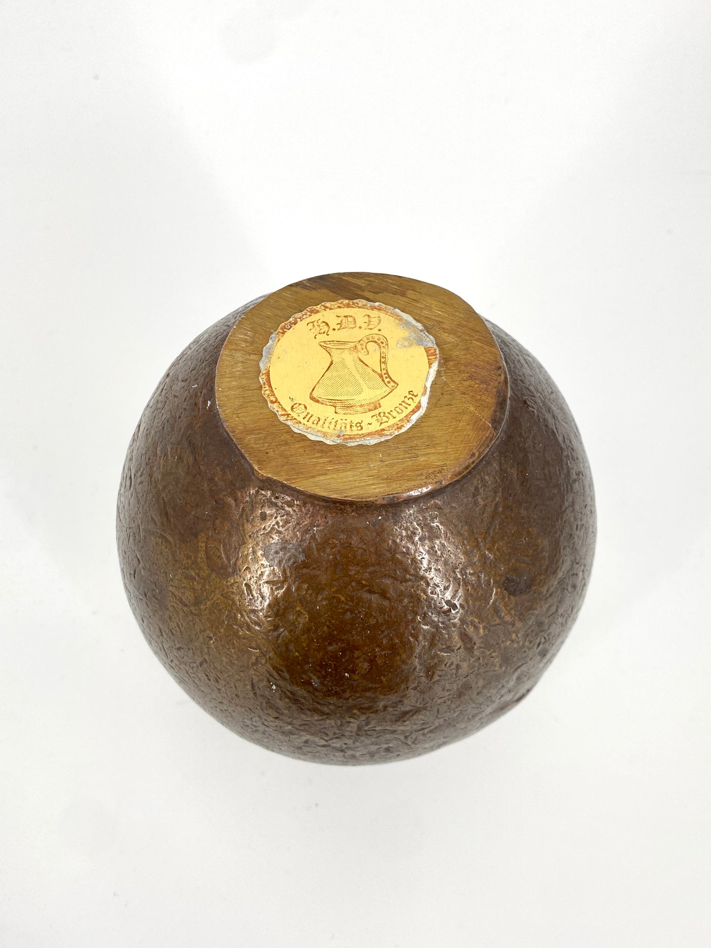 Krug oder Henkelvase aus massiver Bronze von Horst Dalbeck, 60/70er Jahre