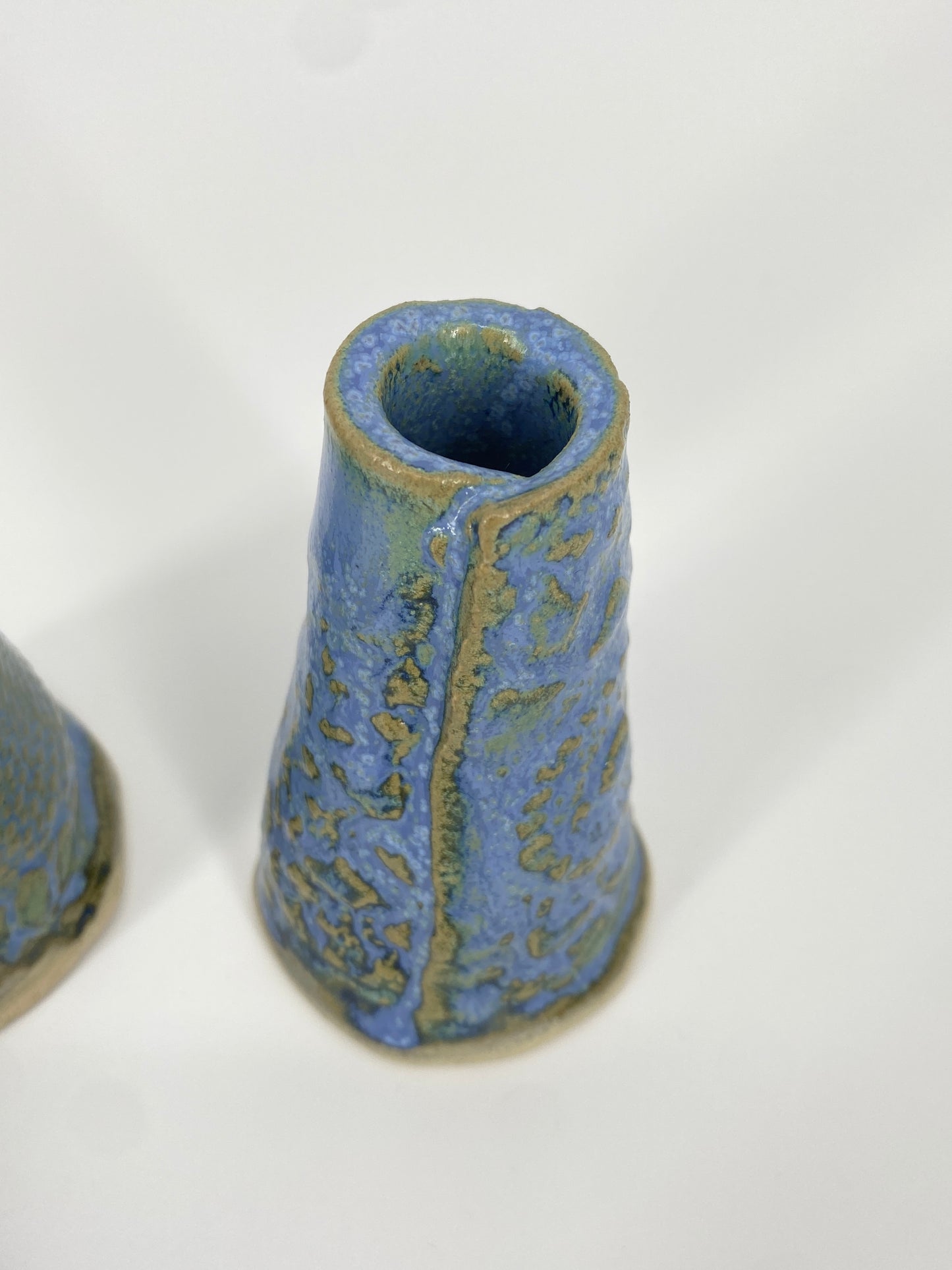 2x organische mini Keramik Vasen