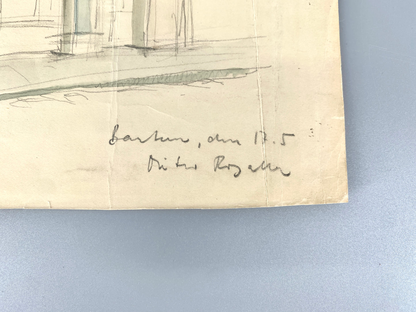 Bautzen (Bürgerhaus). Zeichnung, Aquarelliert. Von Dieter Rogalla.