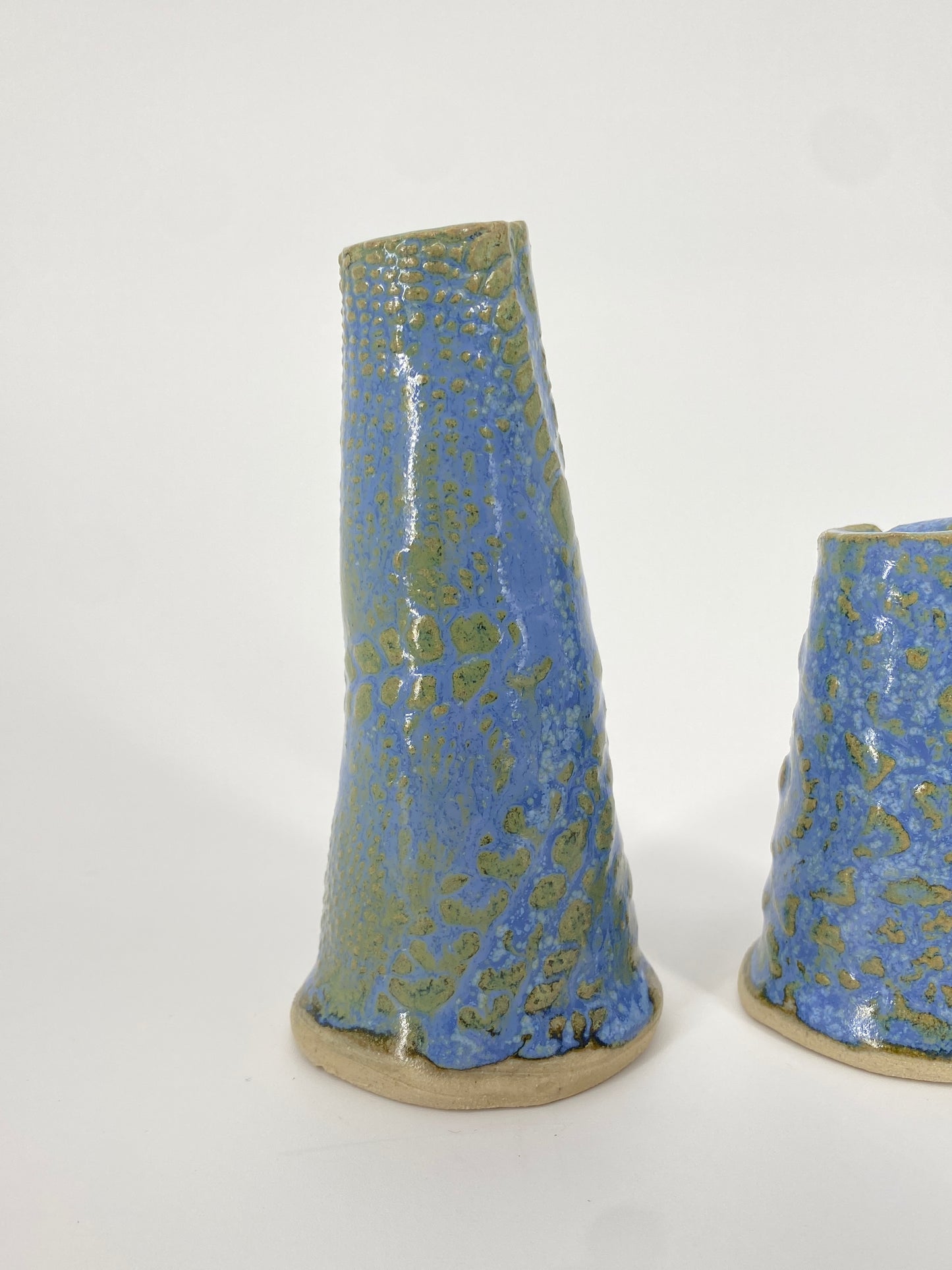 2x organische mini Keramik Vasen