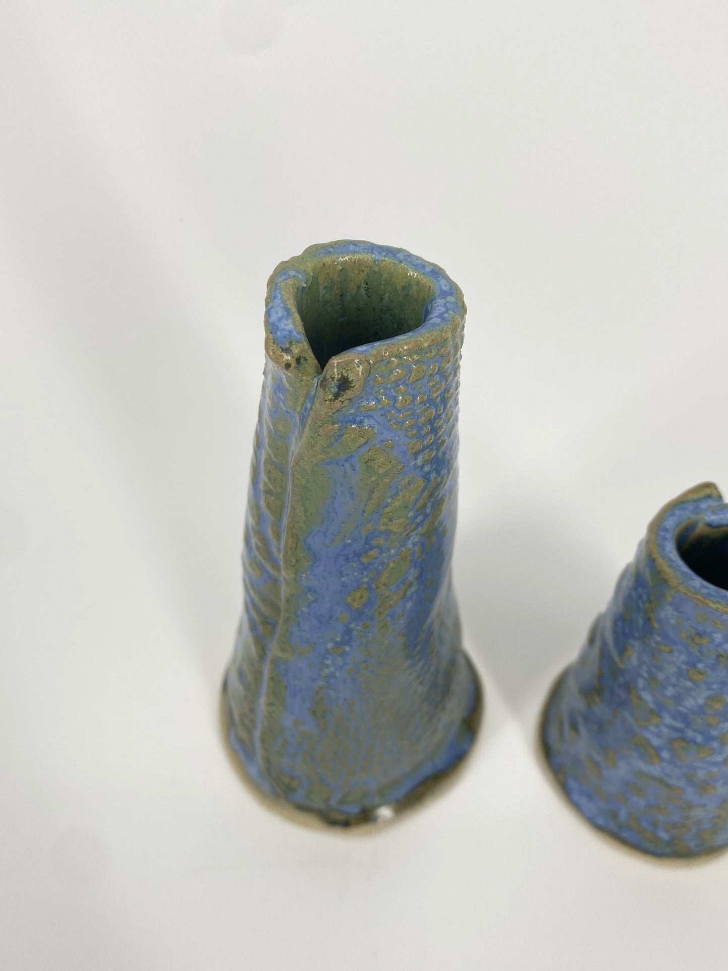 2x organische mini Keramik Vasen