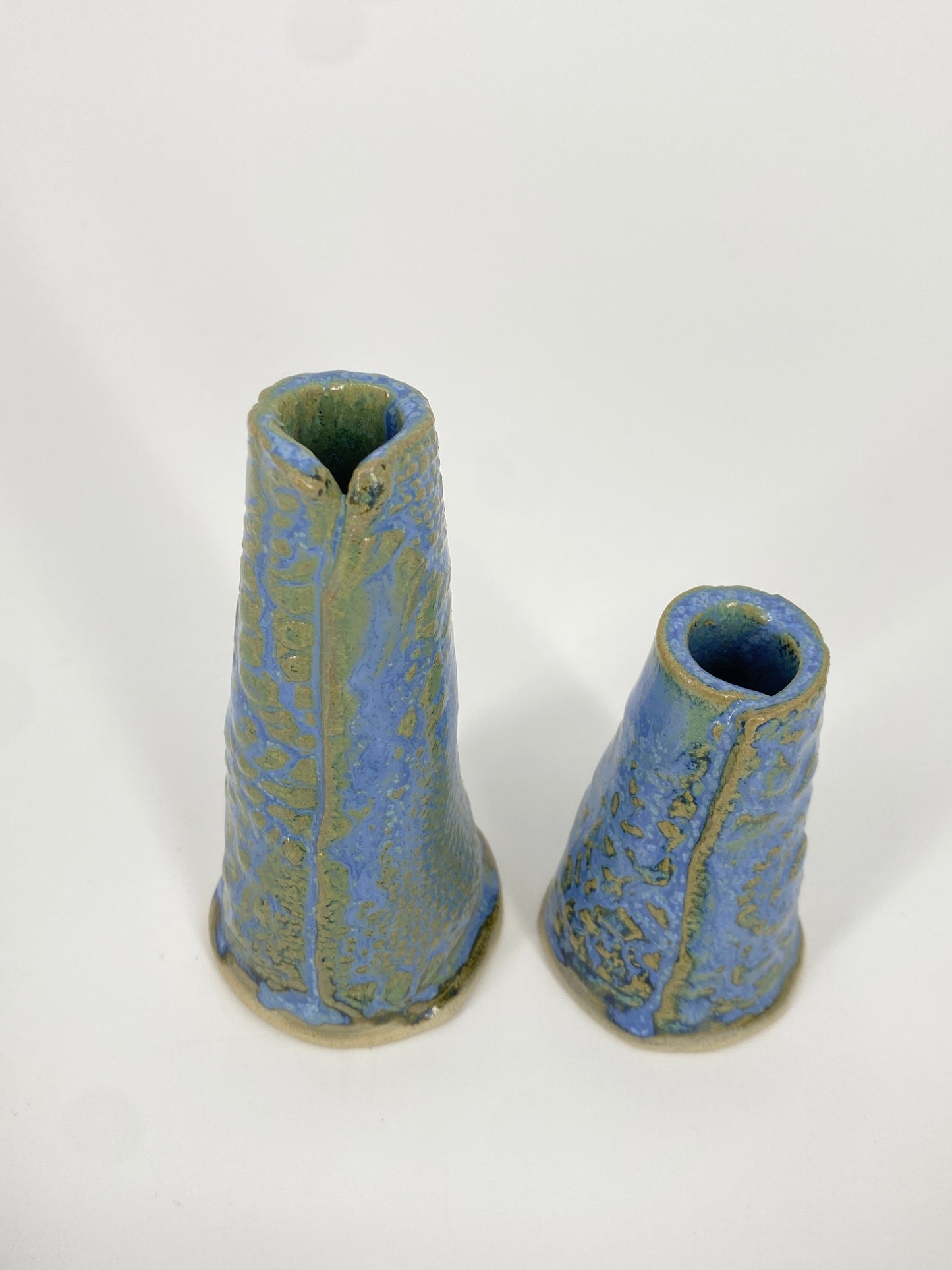 2x organische mini Keramik Vasen