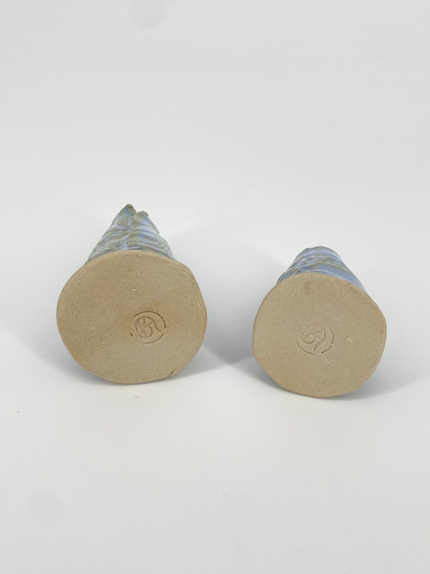 2x organische mini Keramik Vasen