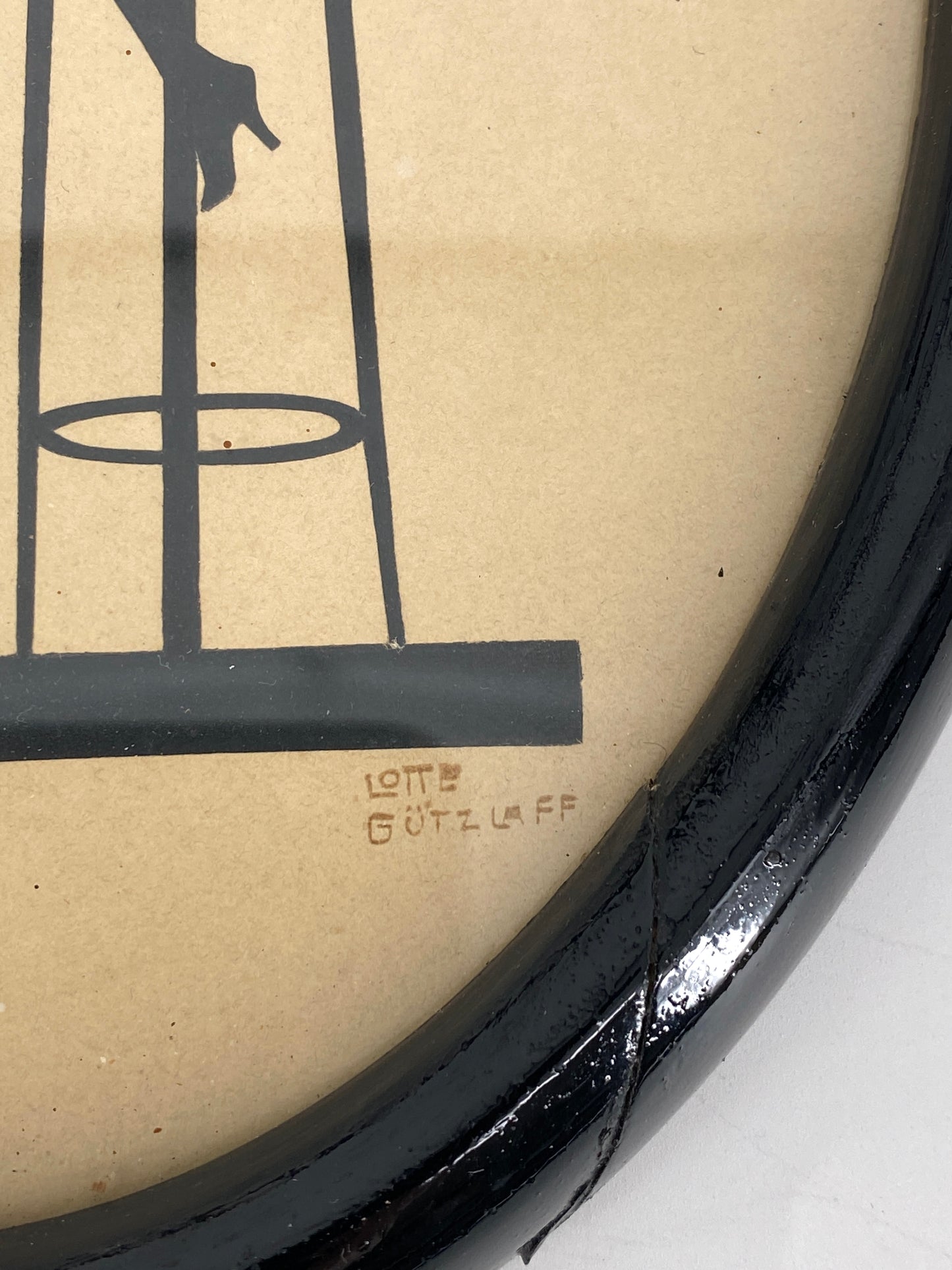 2 Scherenschnitte von Lotte Gützlaff, tanzende Silhouetten, Berlin, 20er