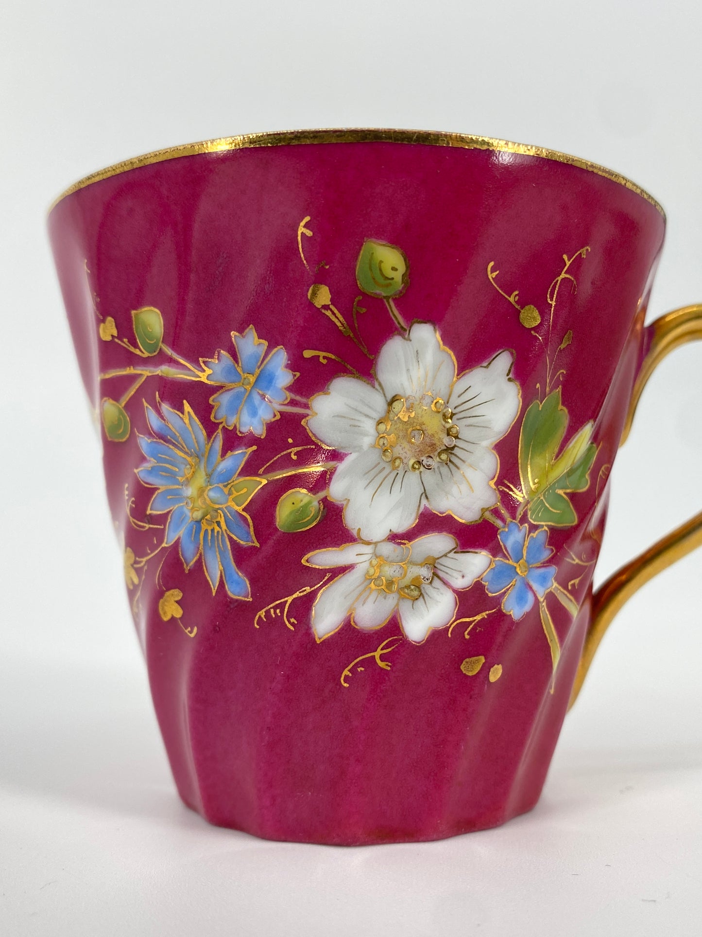 Antike Porzellan Tasse von Louis Löwinsohn, Schlesien 19. Jhd