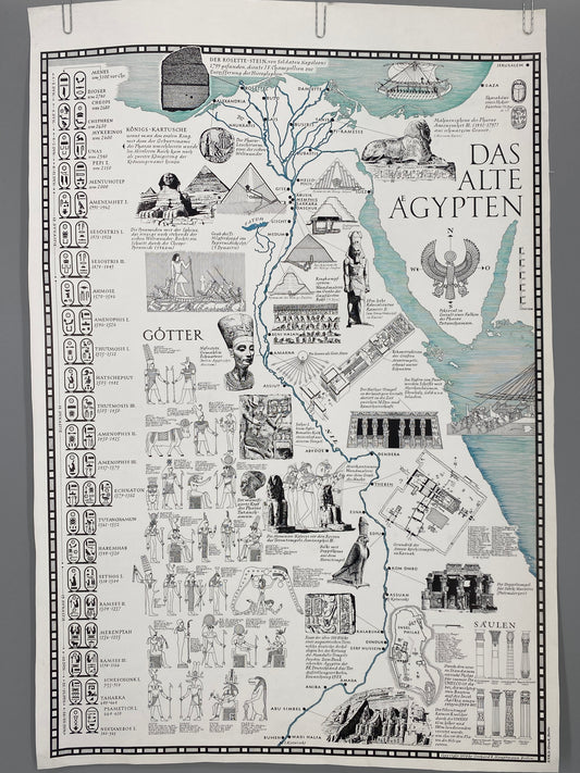 Poster, Das alte Ägypten. Karte von Gerhard R Hauptmann, Berlin.
