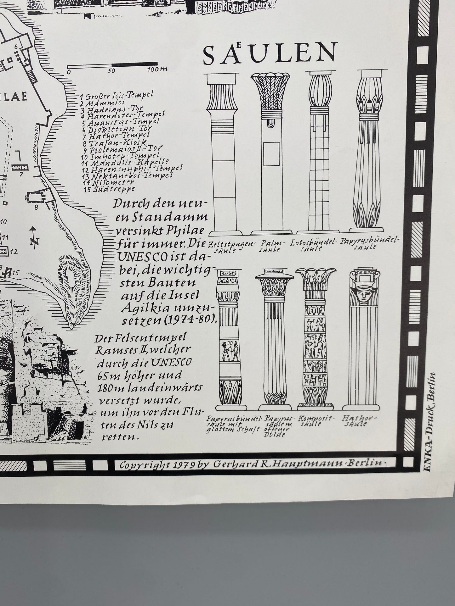 Poster, Das alte Ägypten. Karte von Gerhard R Hauptmann, Berlin.