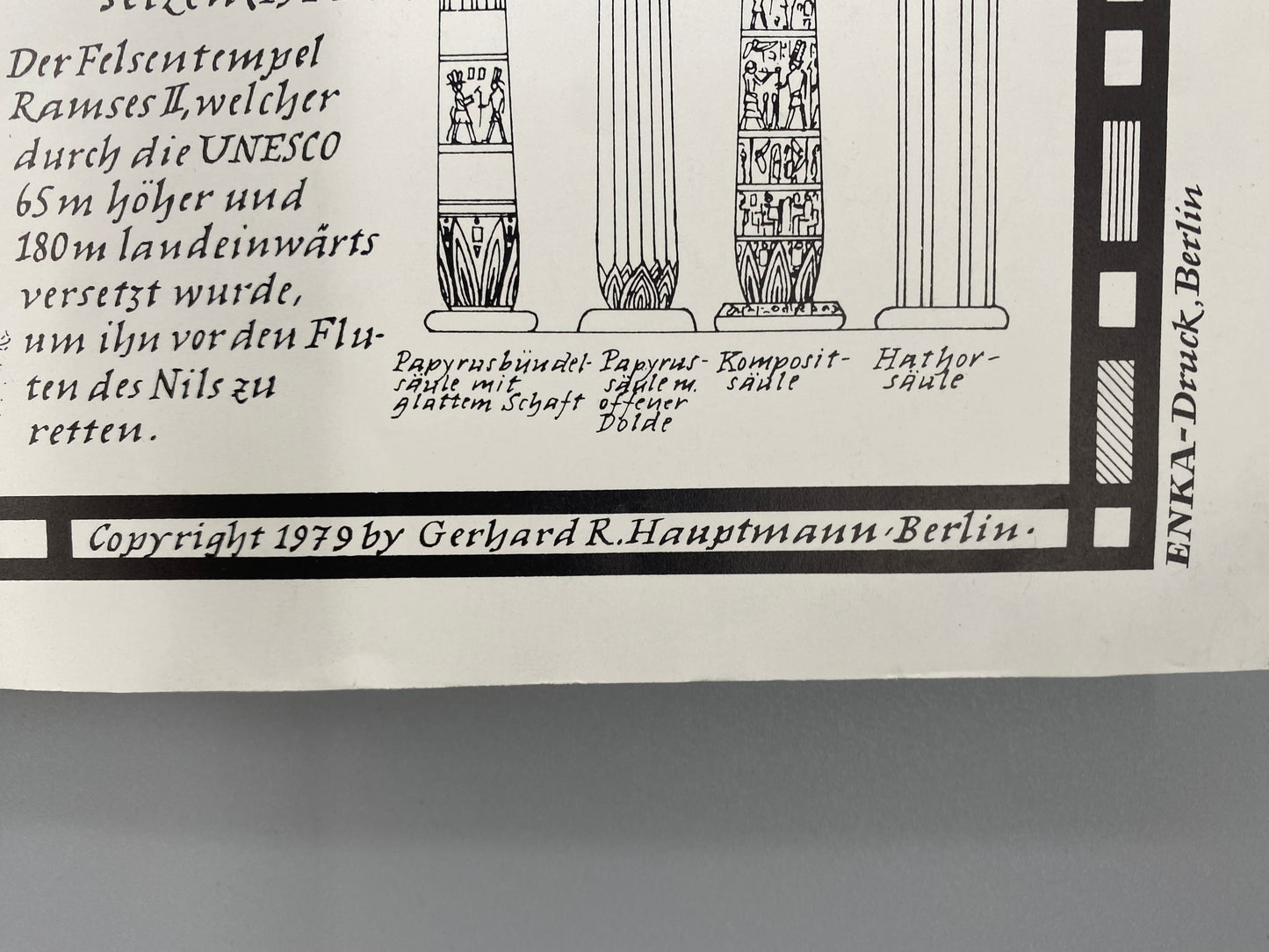 Poster, Das alte Ägypten. Karte von Gerhard R Hauptmann, Berlin.