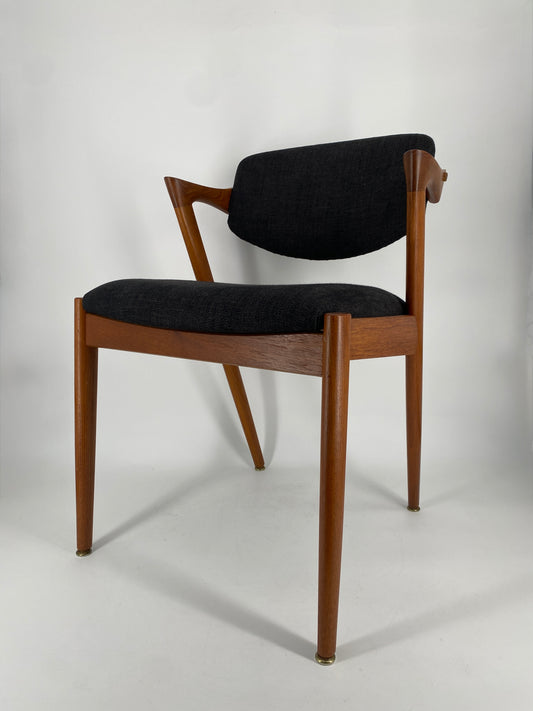 Mid Century Design Stühle, Mo.42 von Kai Kristiansen für Schou Andersen, Dänemark 1960er