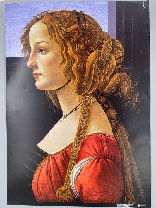 Sandro Botticelli - Portrait einer Dame. Poster, Gesichter der Renaissance. Bode Museum Berlin