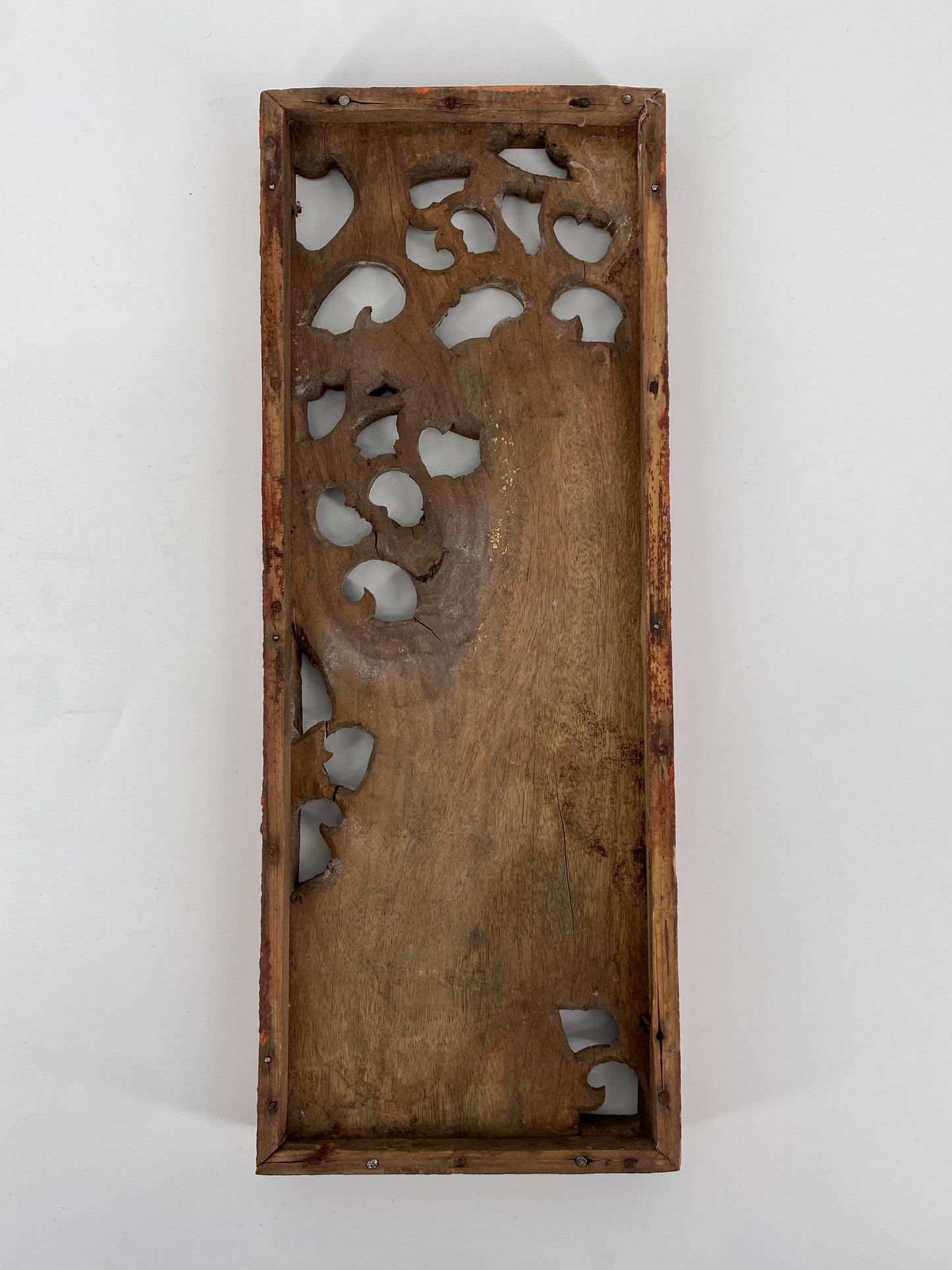 Traditionelles florales Holzrelief, China, ca. 1900-1950