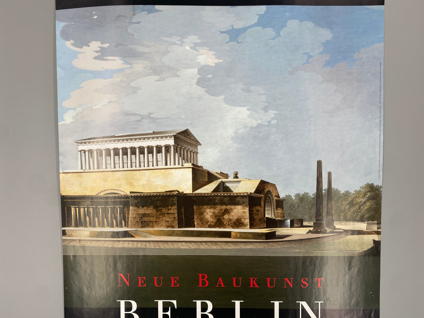 Friedrich Gilly - Entwurf zu einem Denkmal Friedrich des Grossen. Poster, Neue Baukunst. Berlin um 1800, Ausstellung