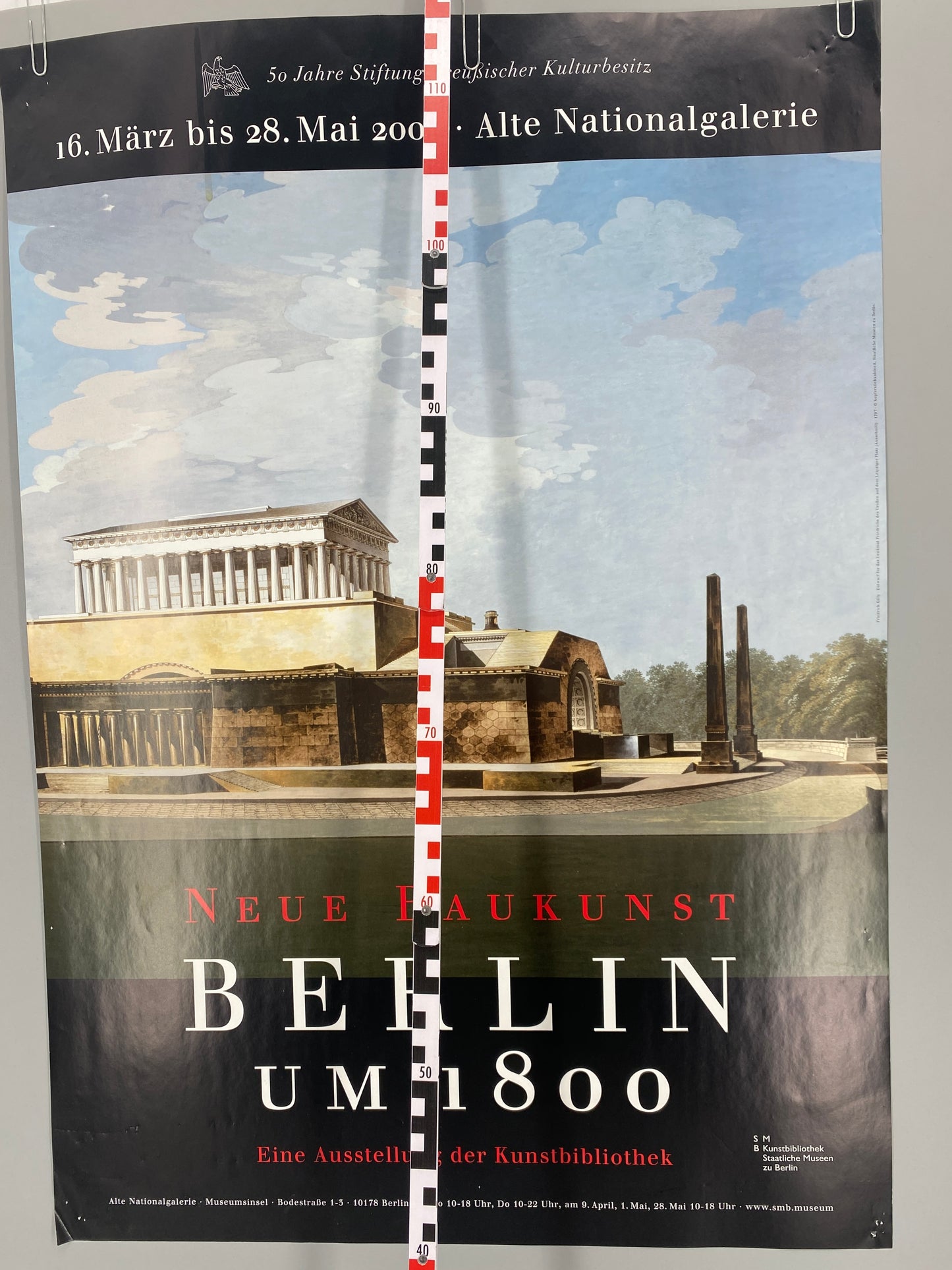 Friedrich Gilly - Entwurf zu einem Denkmal Friedrich des Grossen. Poster, Neue Baukunst. Berlin um 1800, Ausstellung