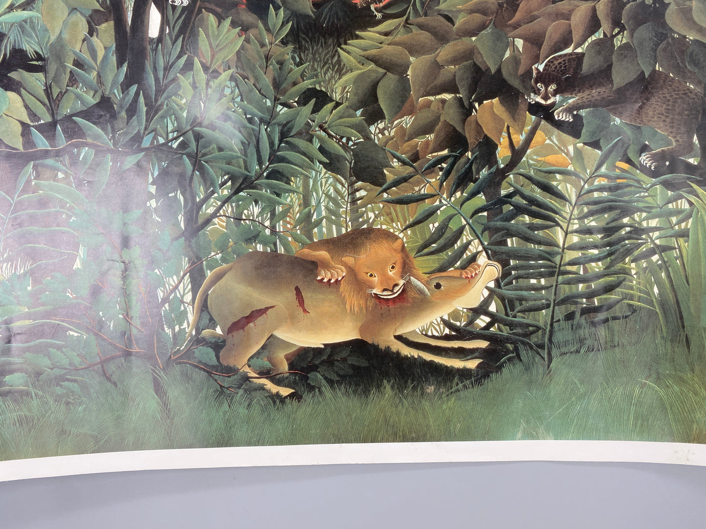Henri Rousseau - Der hungrige Löwe wirft sich auf die Antilope. Kunstdruck