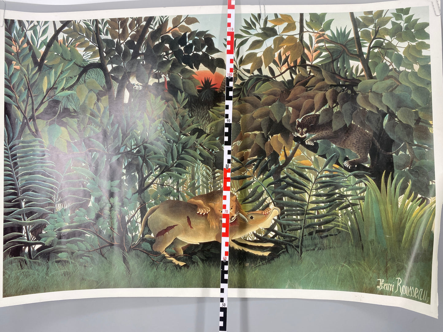 Henri Rousseau - Der hungrige Löwe wirft sich auf die Antilope. Kunstdruck
