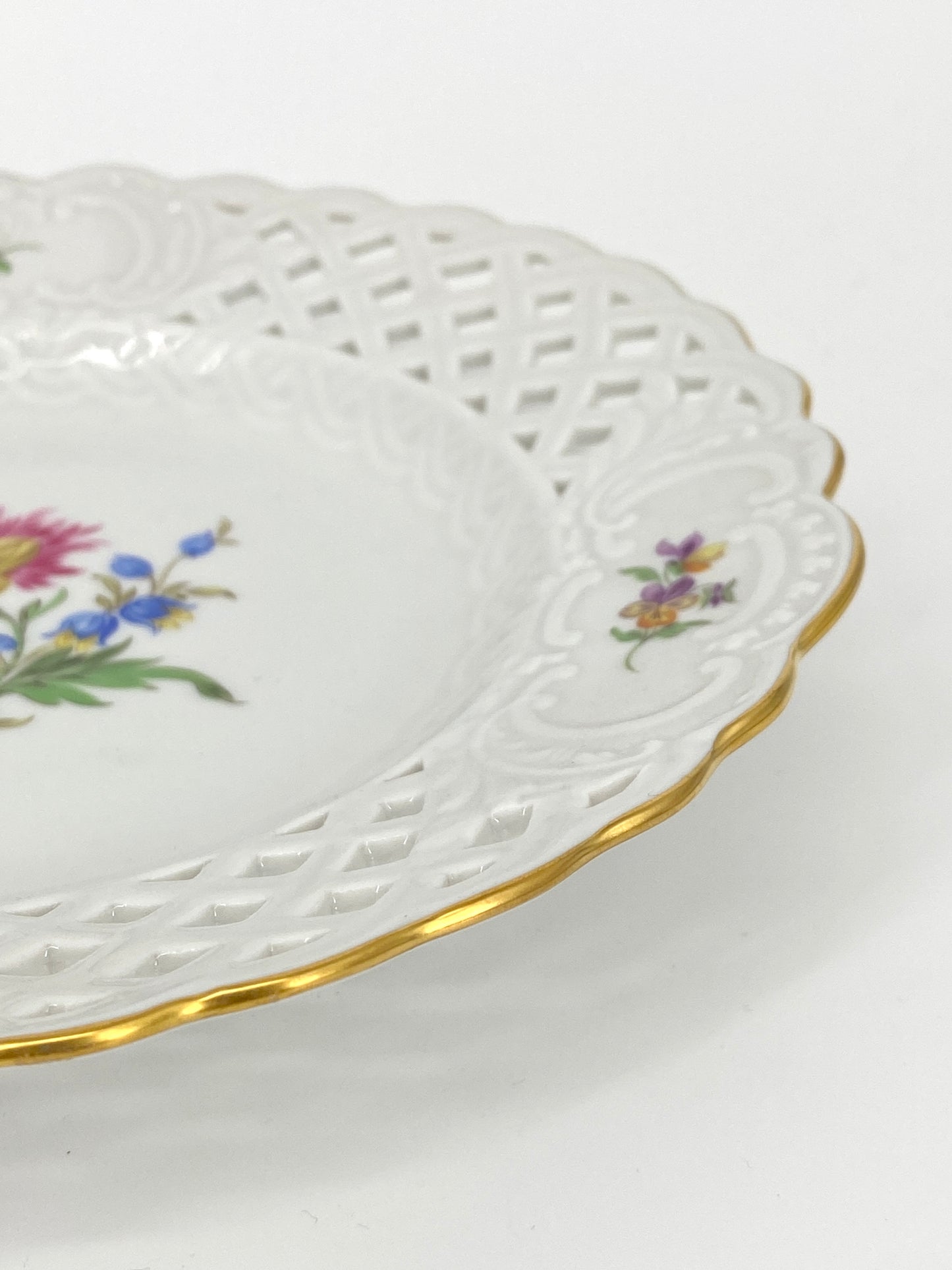 Porzellan Durchbruchteller von Meissen