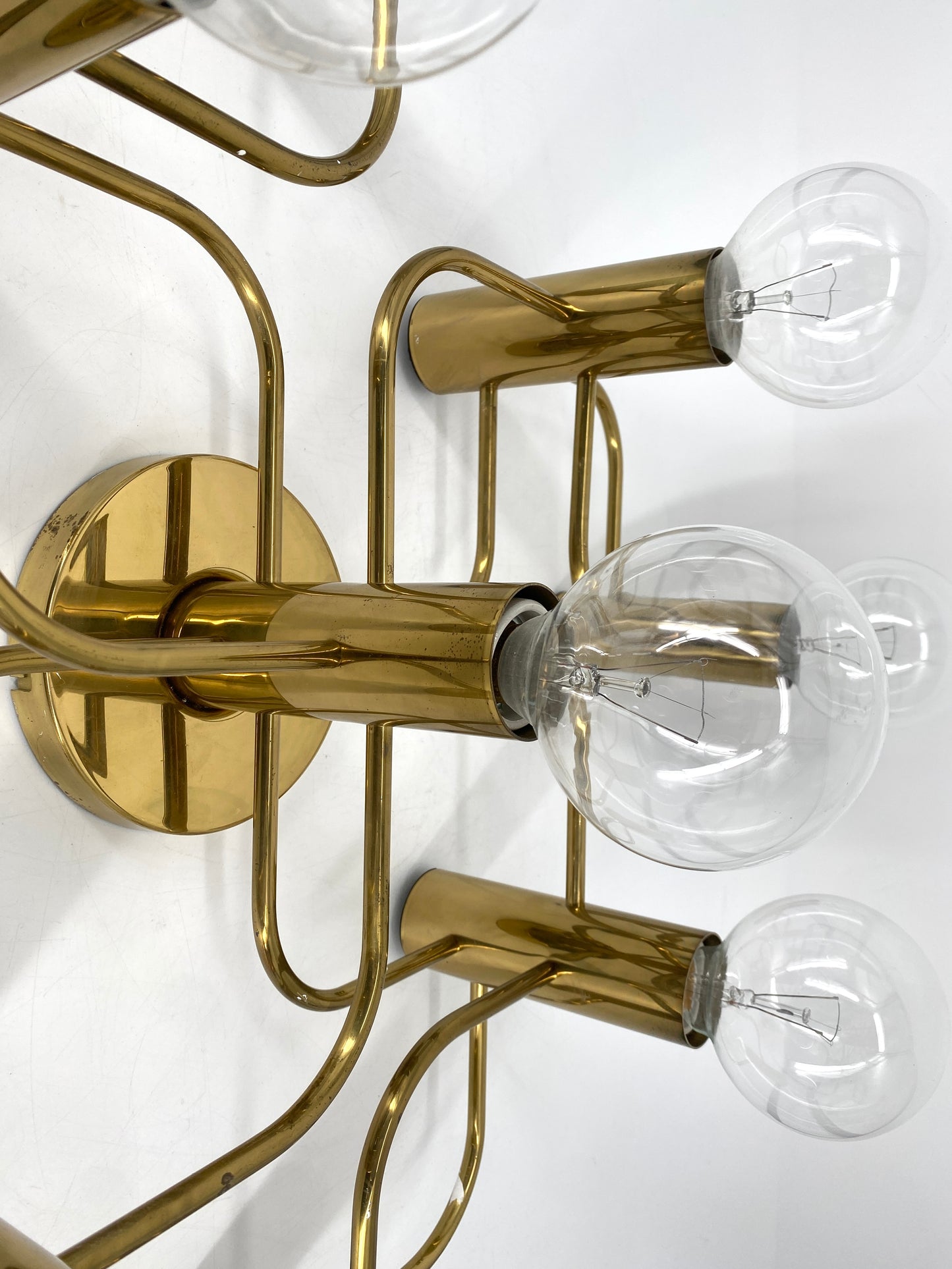 9-flammige Deckenlampe von Gaetano Sciolari für Leola, Deutschland 1980er