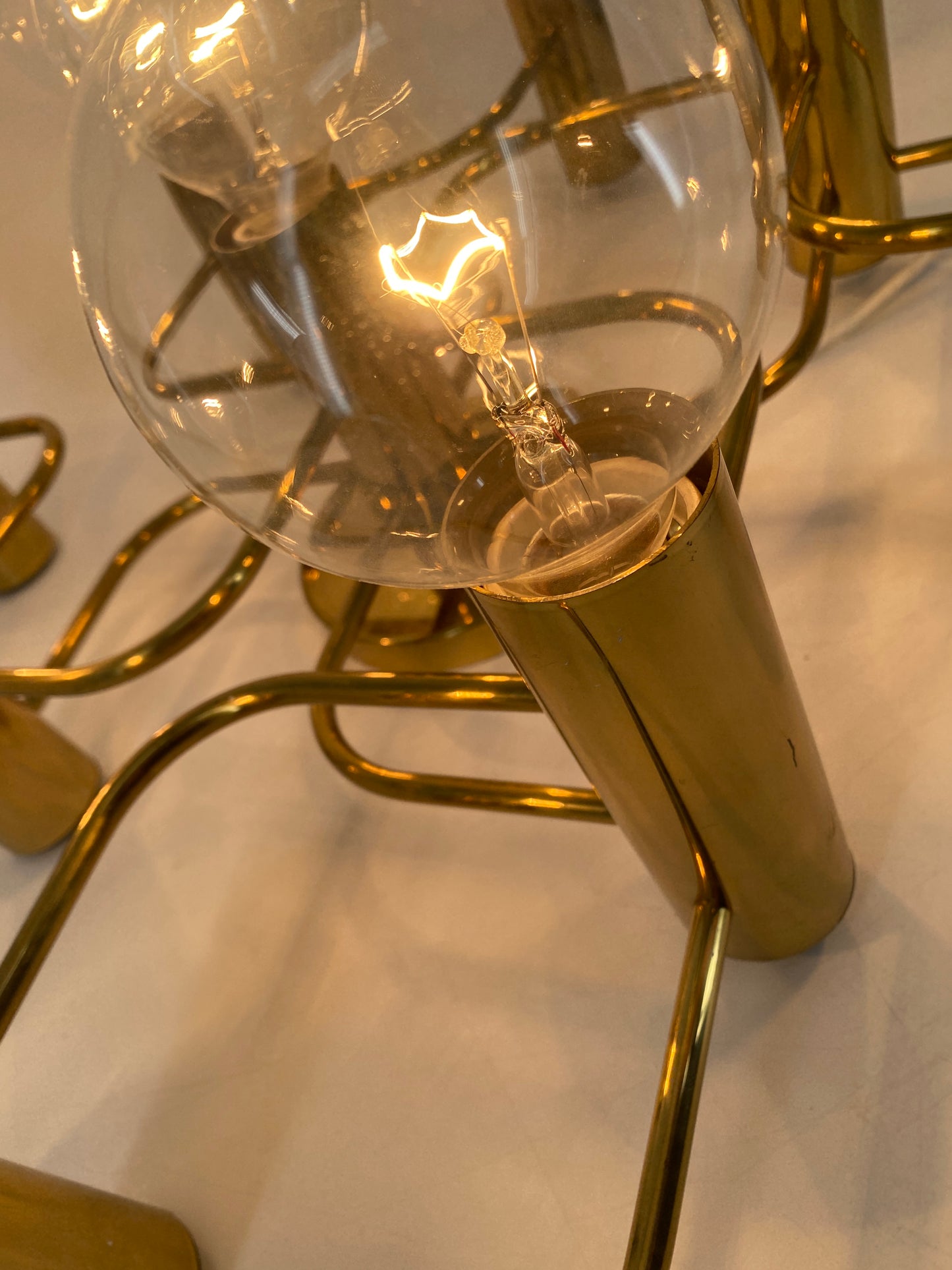 9-flammige Deckenlampe von Gaetano Sciolari für Leola, Deutschland 1980er