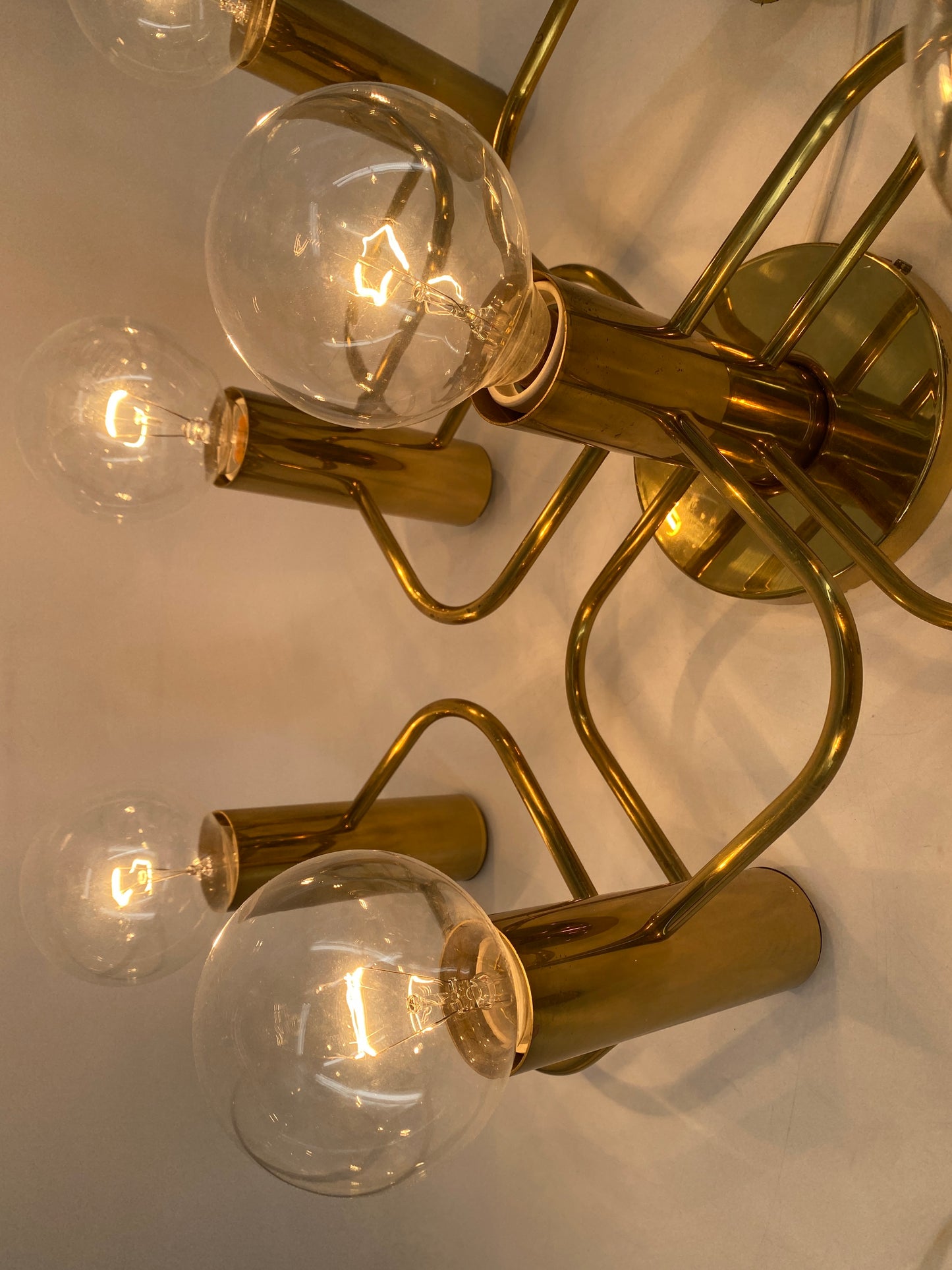 9-flammige Deckenlampe von Gaetano Sciolari für Leola, Deutschland 1980er