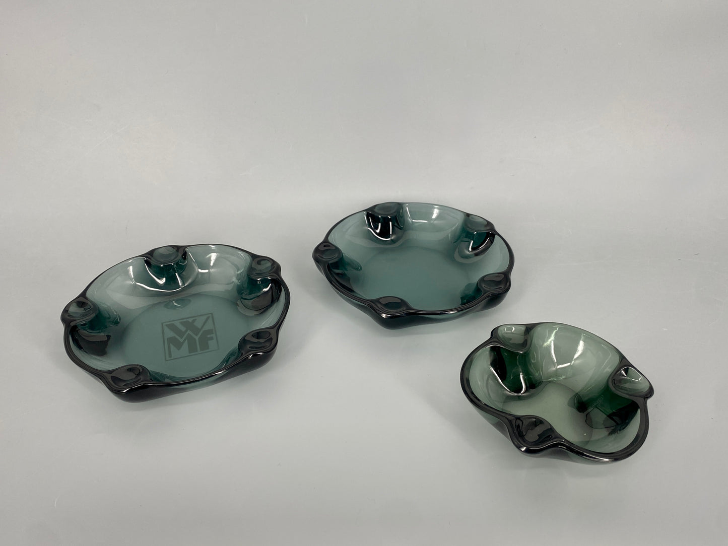 3 Aschenbecher von Wilhelm Wagenfeld für WMF, Deutschland, 1950er