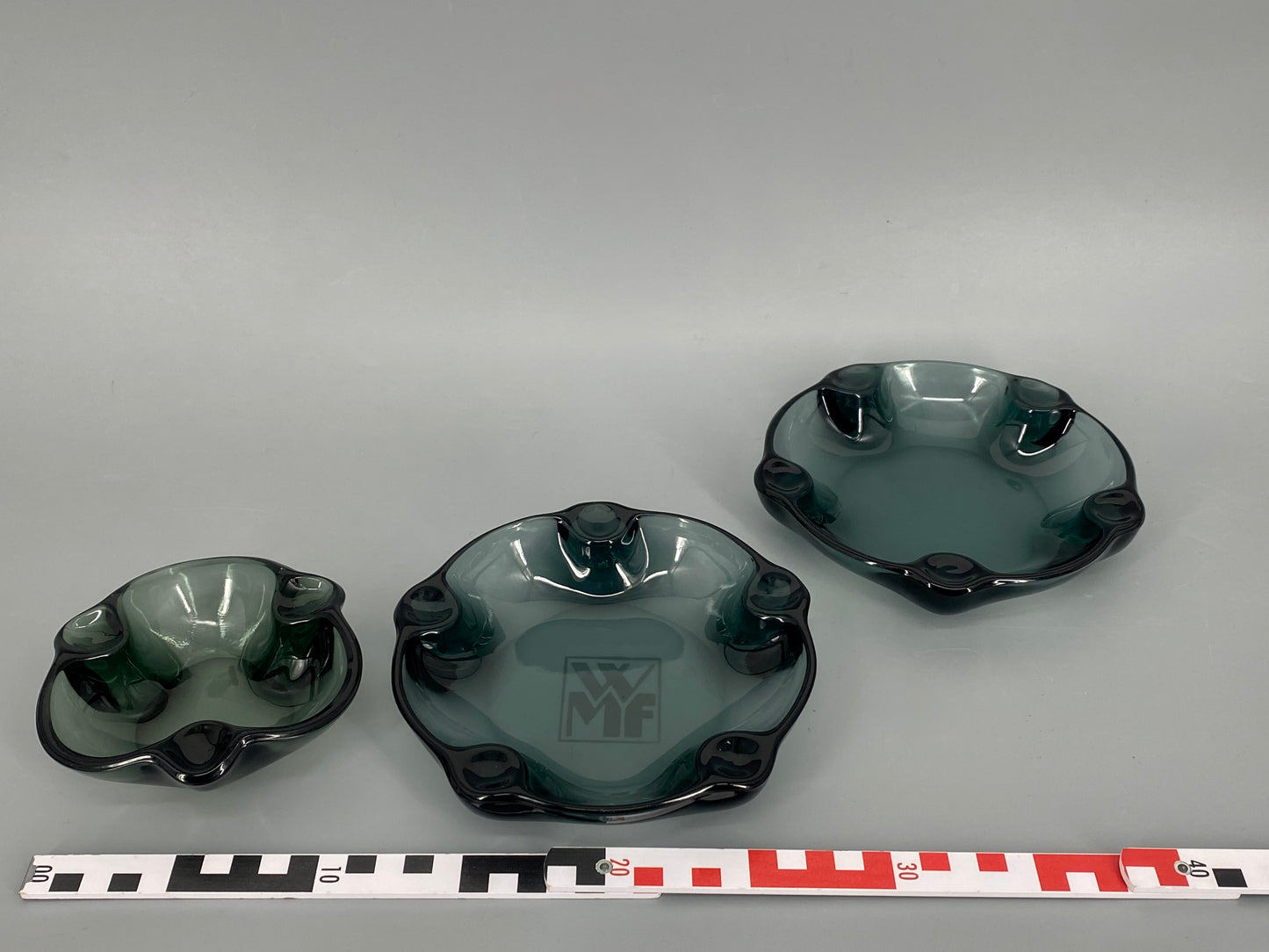 3 Aschenbecher von Wilhelm Wagenfeld für WMF, Deutschland, 1950er