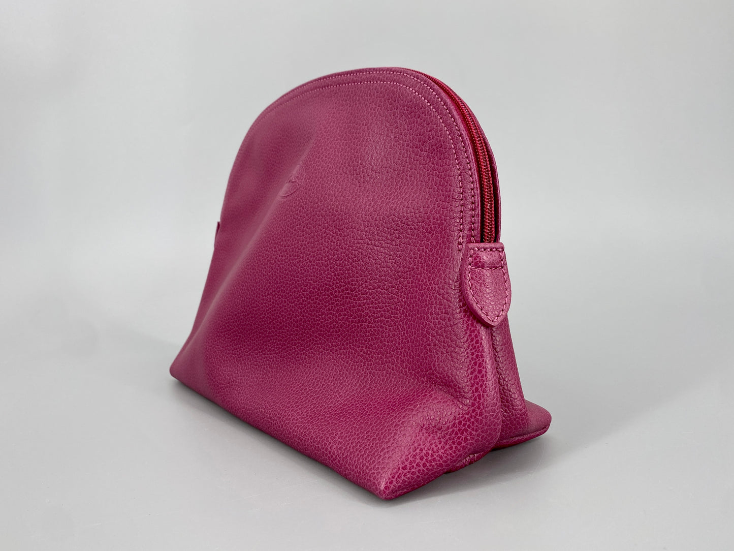 "Le Foulonné" Kulturbeutel von Longchamp aus Leder, Frankreich, vintage