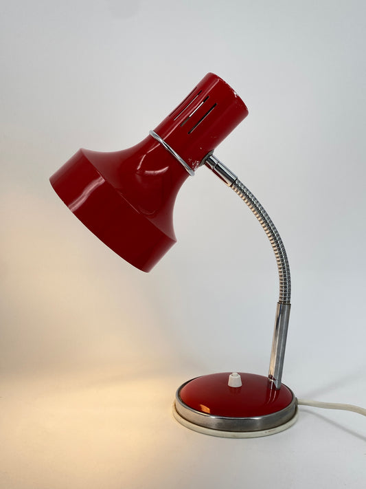 Tischlampe mit Schwanenhals, 60er