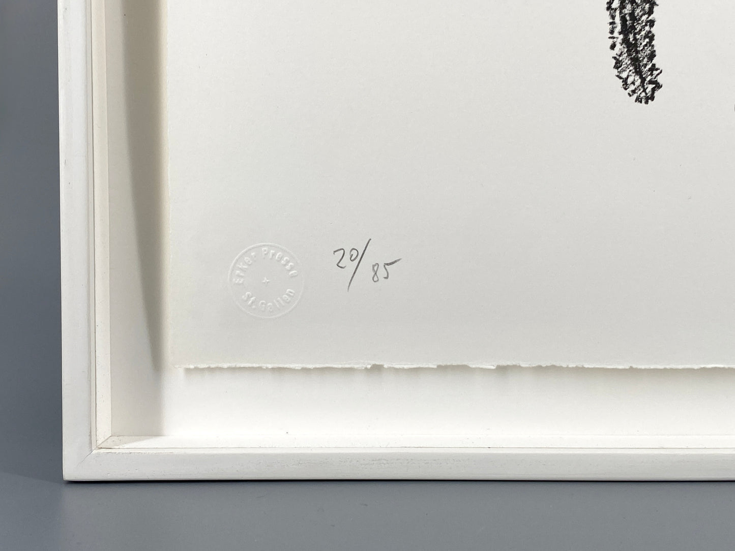 Lithografie "Komposition in Schwarz" von Mark Tobey (1890–1976), Edition Erker, St. Gallen, 1972