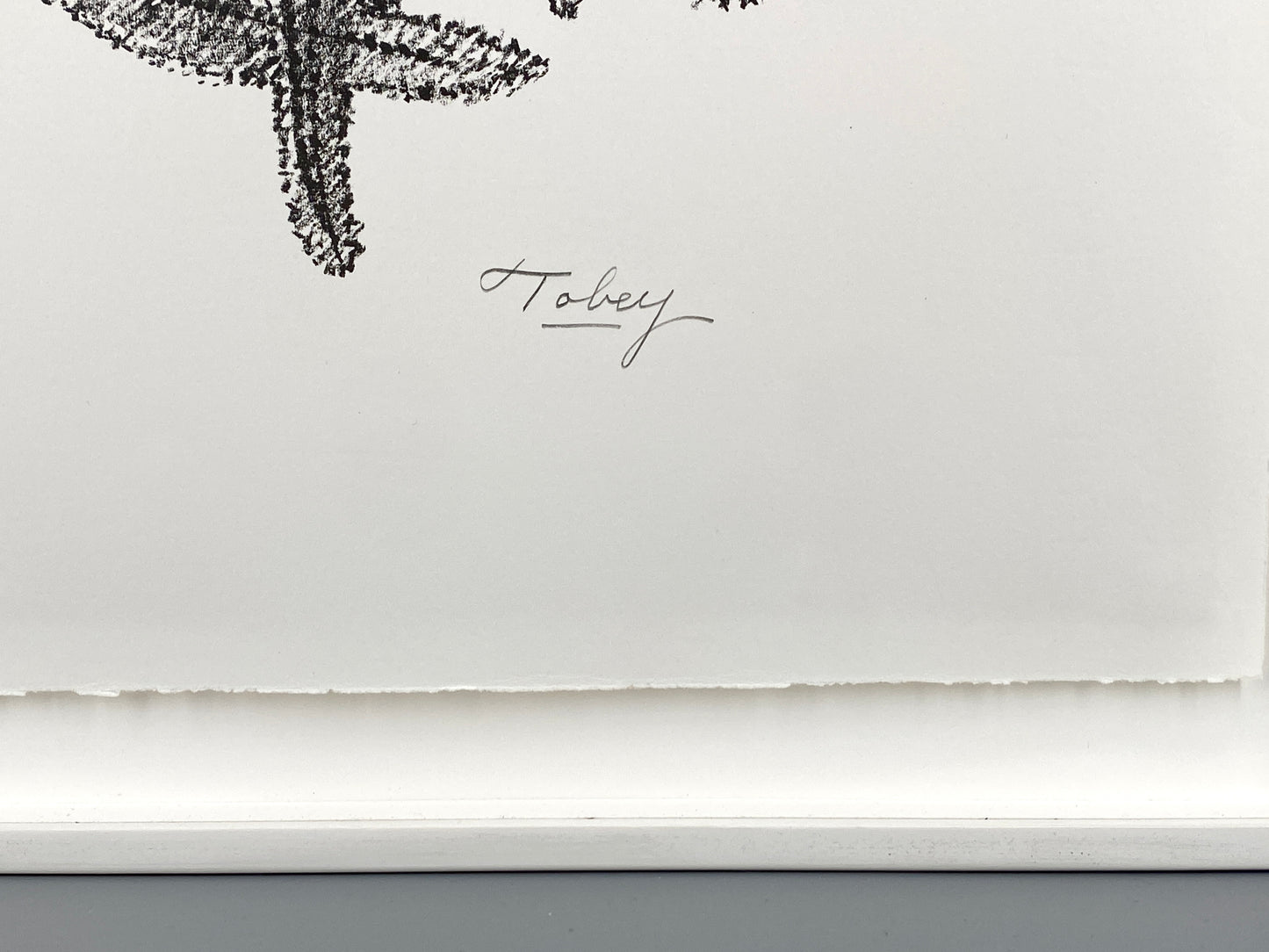 Lithografie "Komposition in Schwarz" von Mark Tobey (1890–1976), Edition Erker, St. Gallen, 1972