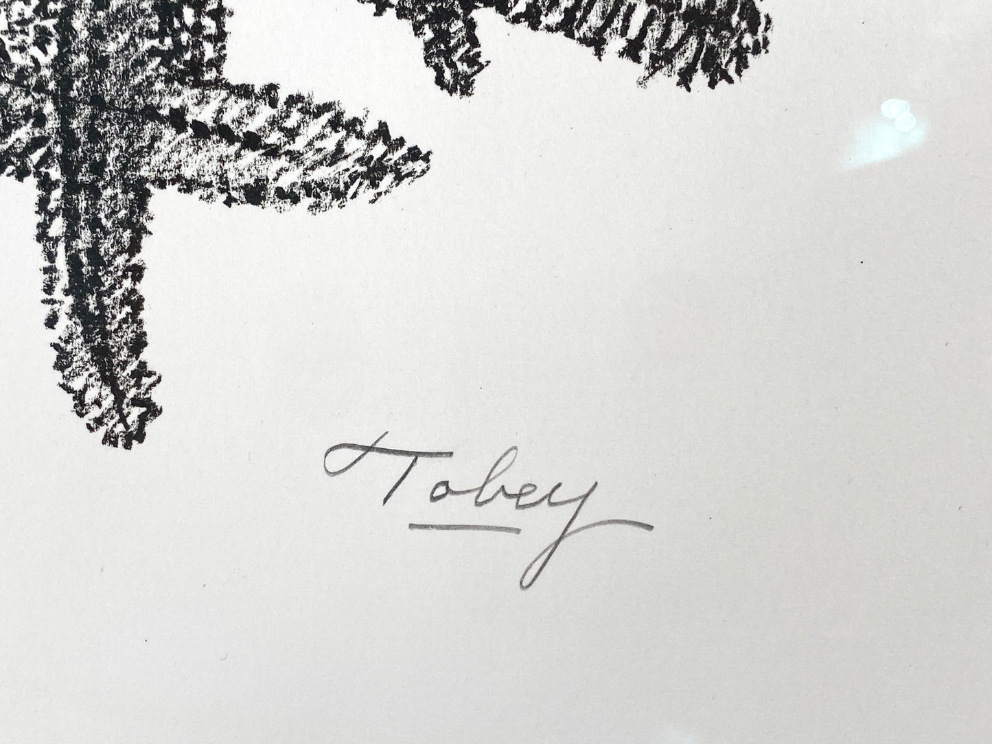 Lithografie "Komposition in Schwarz" von Mark Tobey (1890–1976), Edition Erker, St. Gallen, 1972