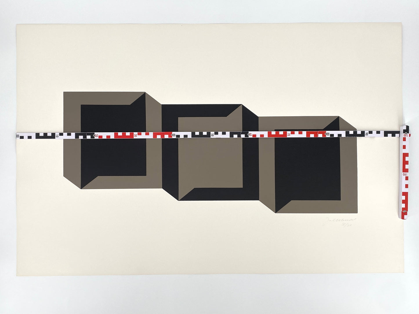 Nahezu tadelloser, großer Farbsiebdruck von Joachim Albrecht (1913‒1997), nummeriert, um 1970