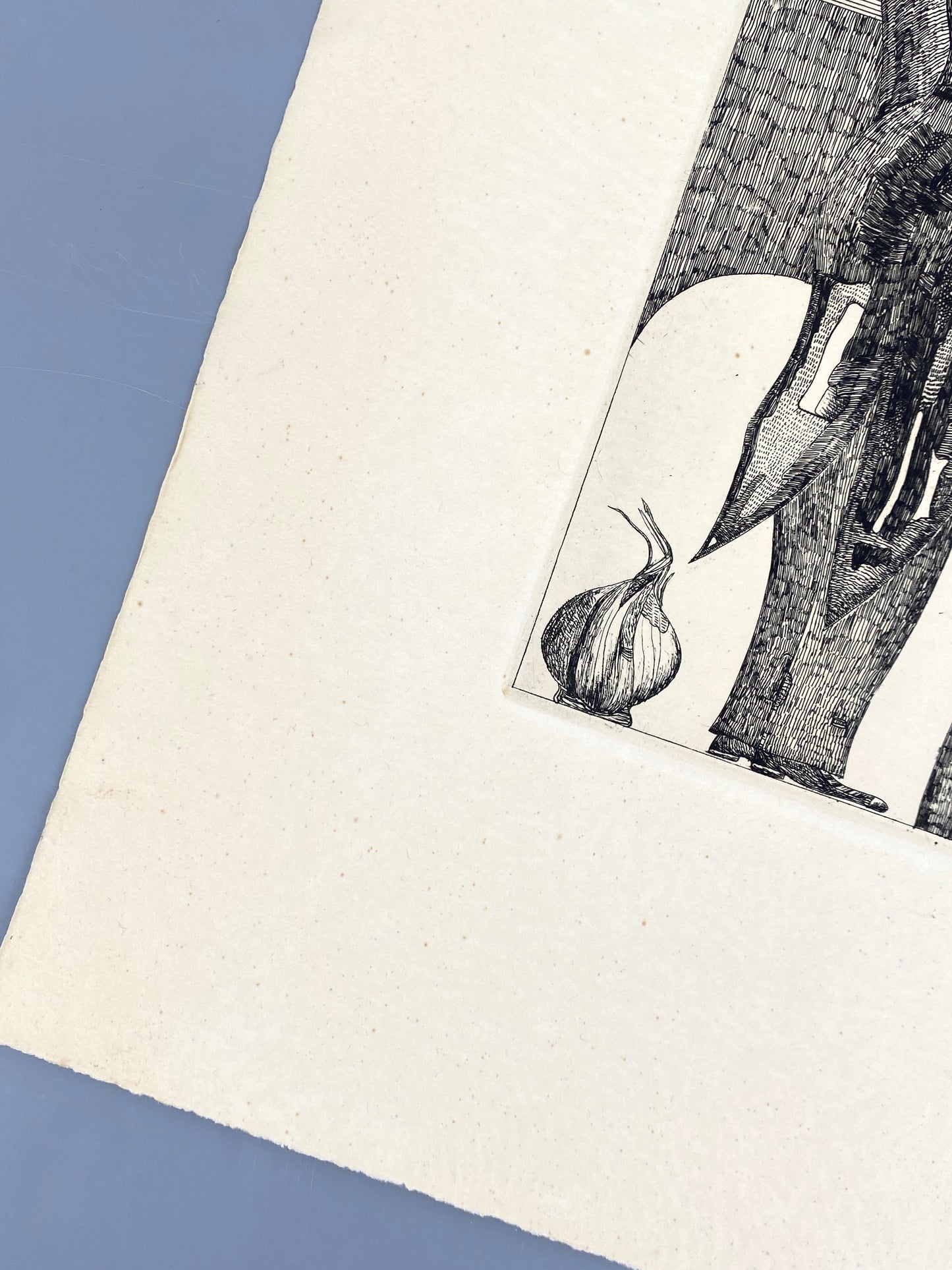 Handsignierte Radierung "Begrüßung der Kaninchen" von Pit Morell (geb. 1939), Edition der Griffelkunst-Vereinigung, Hamburg 1967