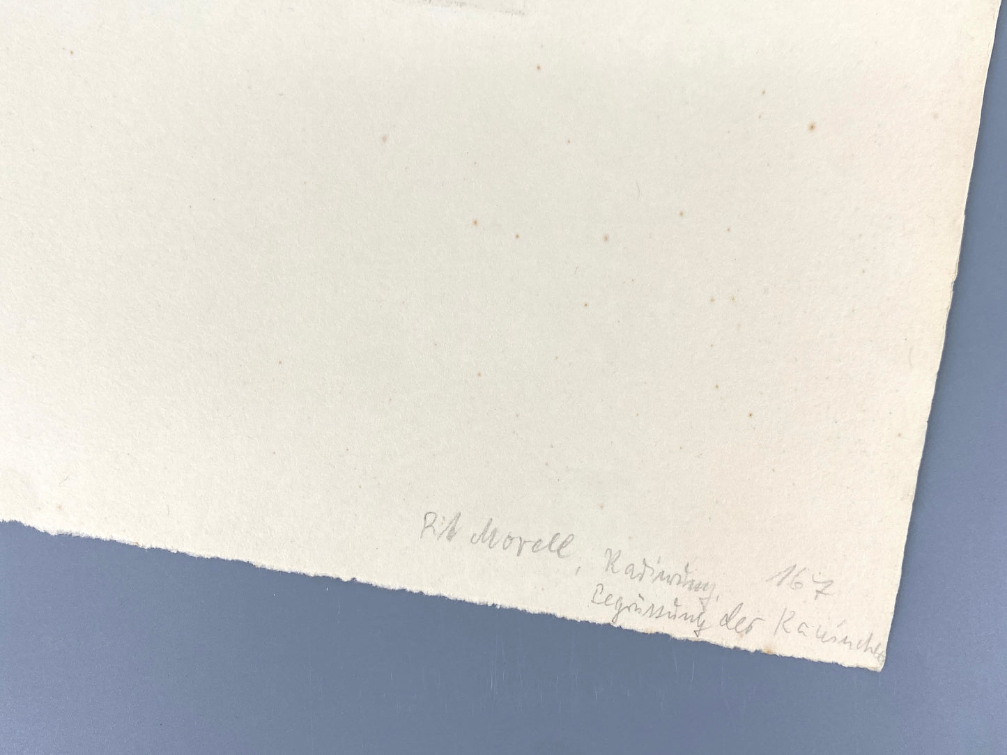 Handsignierte Radierung "Begrüßung der Kaninchen" von Pit Morell (geb. 1939), Edition der Griffelkunst-Vereinigung, Hamburg 1967