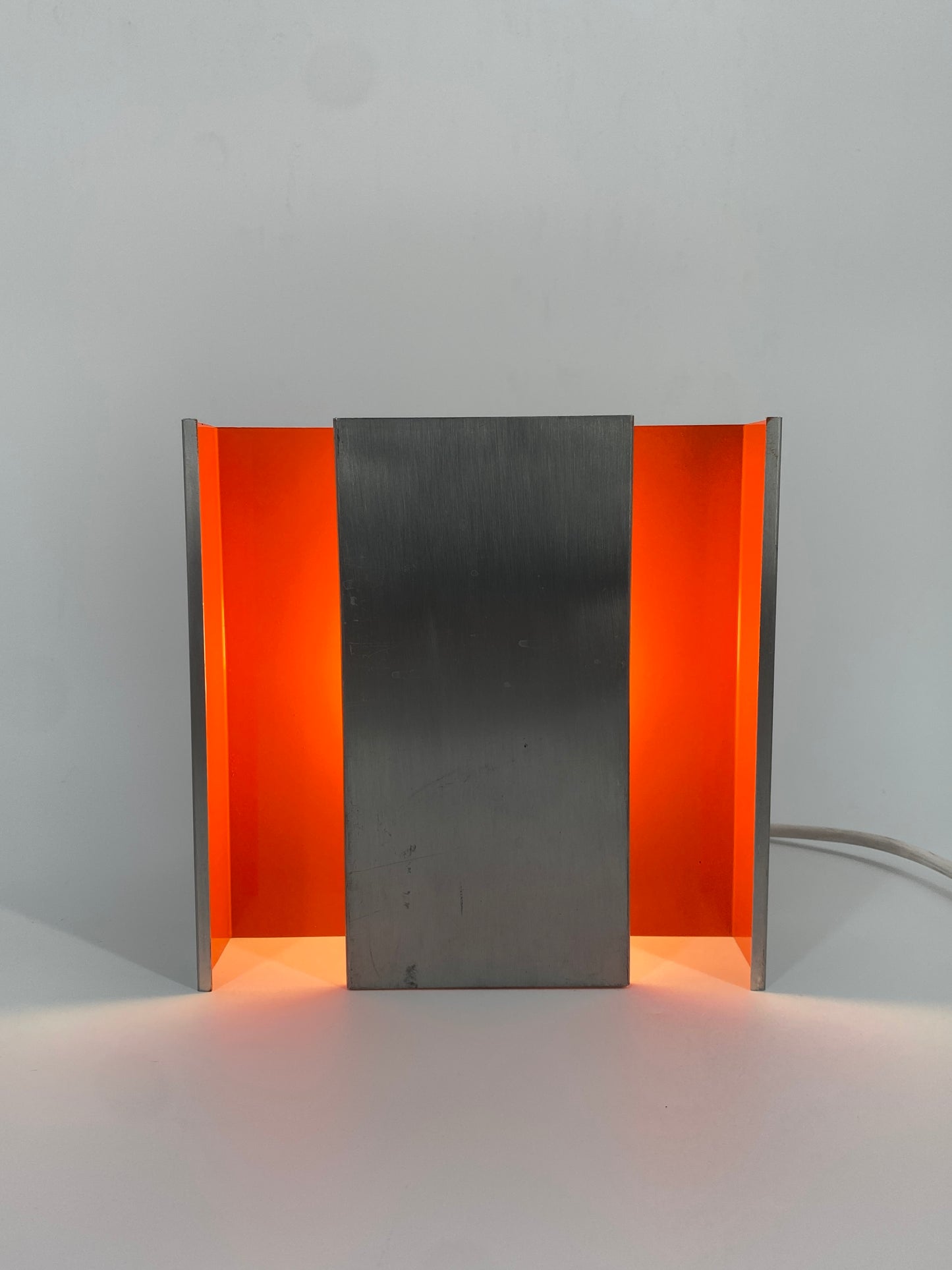 Wandlampe im Stil von Staff, Space Age, 1970er Jahre, Orange, Aluminium