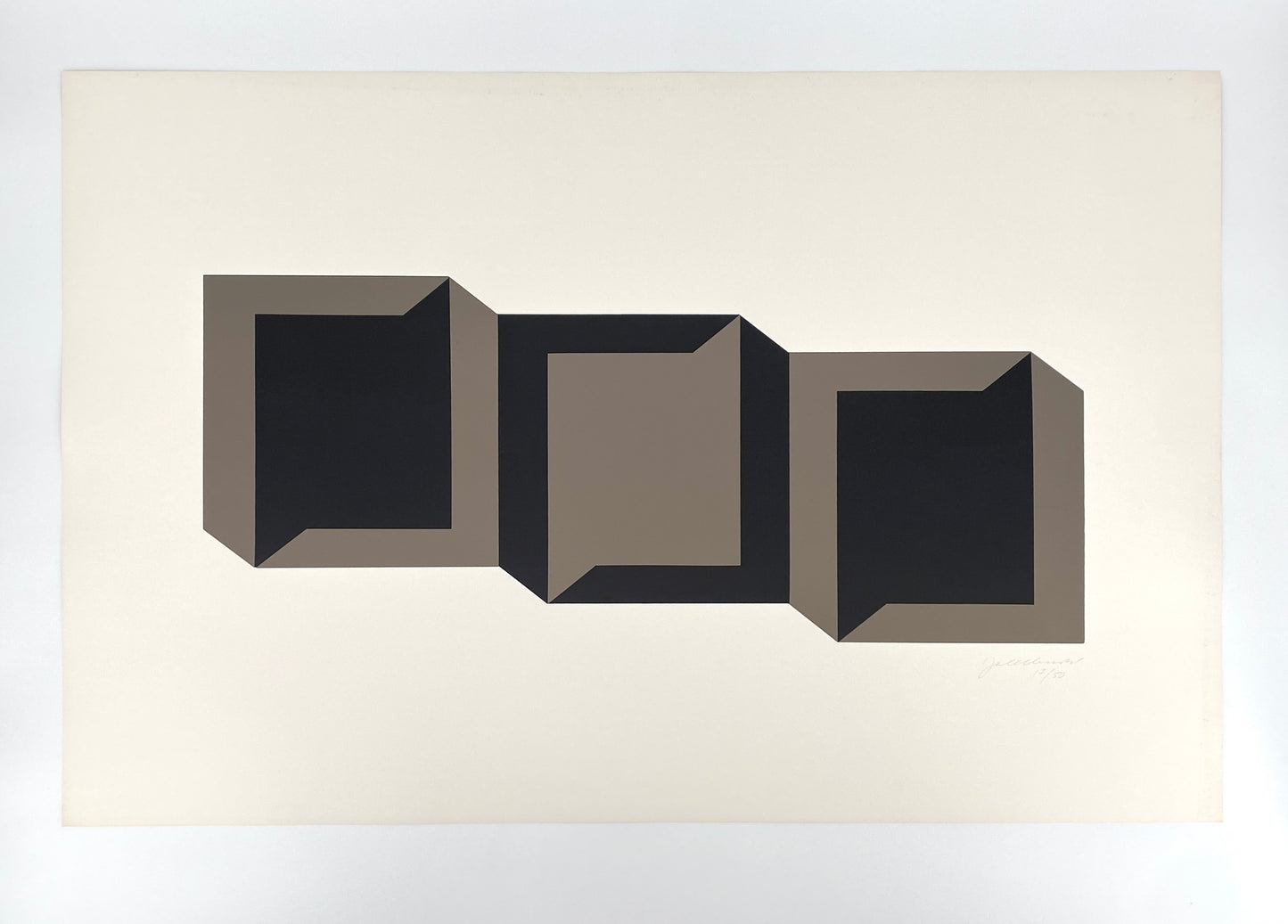 Großer, nummerierter Farbsiebdruck von Joachim Albrecht (1913‒1997), um 1970