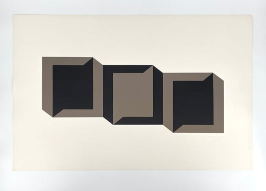 Großer, nummerierter Farbsiebdruck von Joachim Albrecht (1913‒1997), um 1970