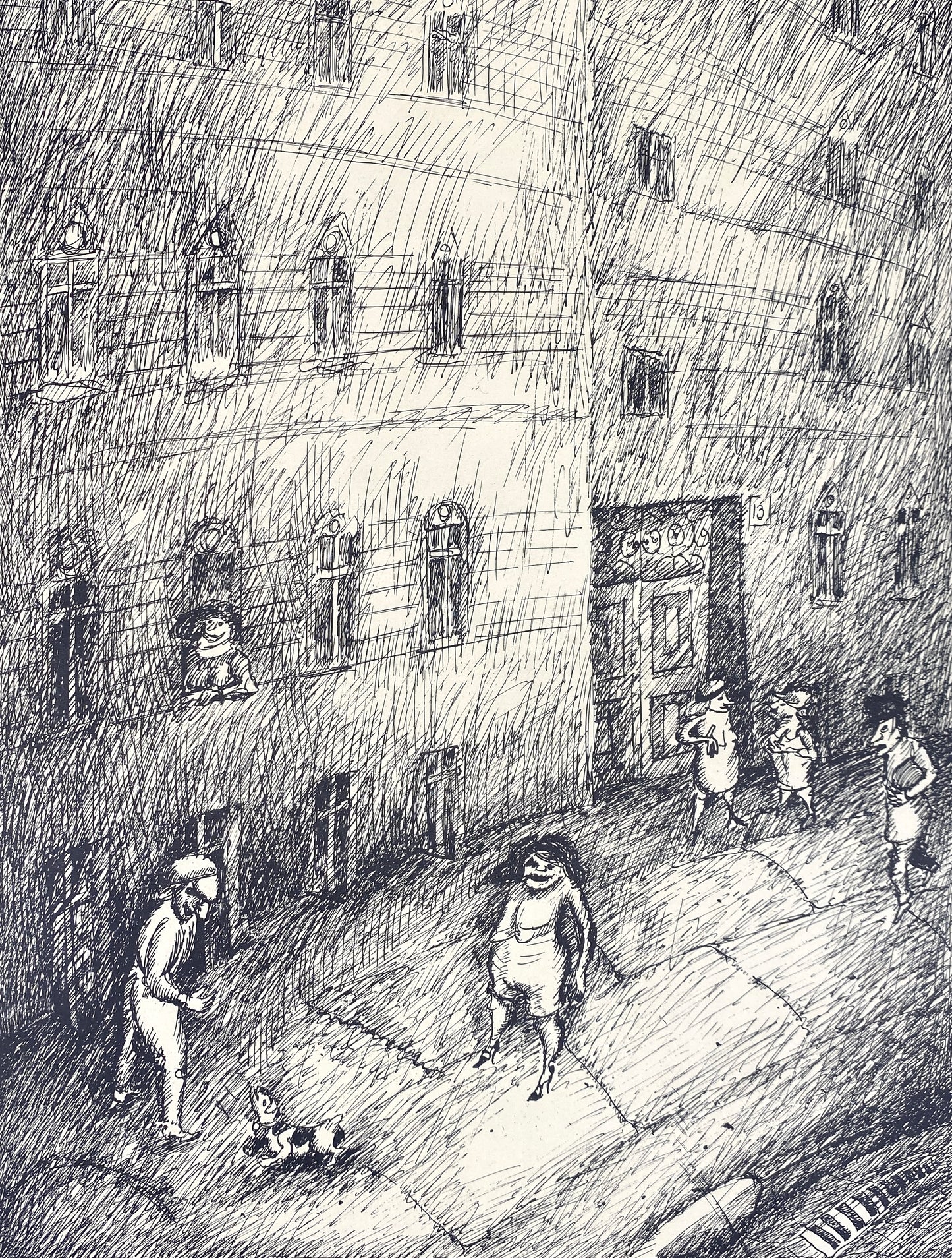 Handsignierte Lithografie von Kurt Mühlenhaupt (geb. 1921) aus der Reihe „Berliner Blätter“ (1969/6)